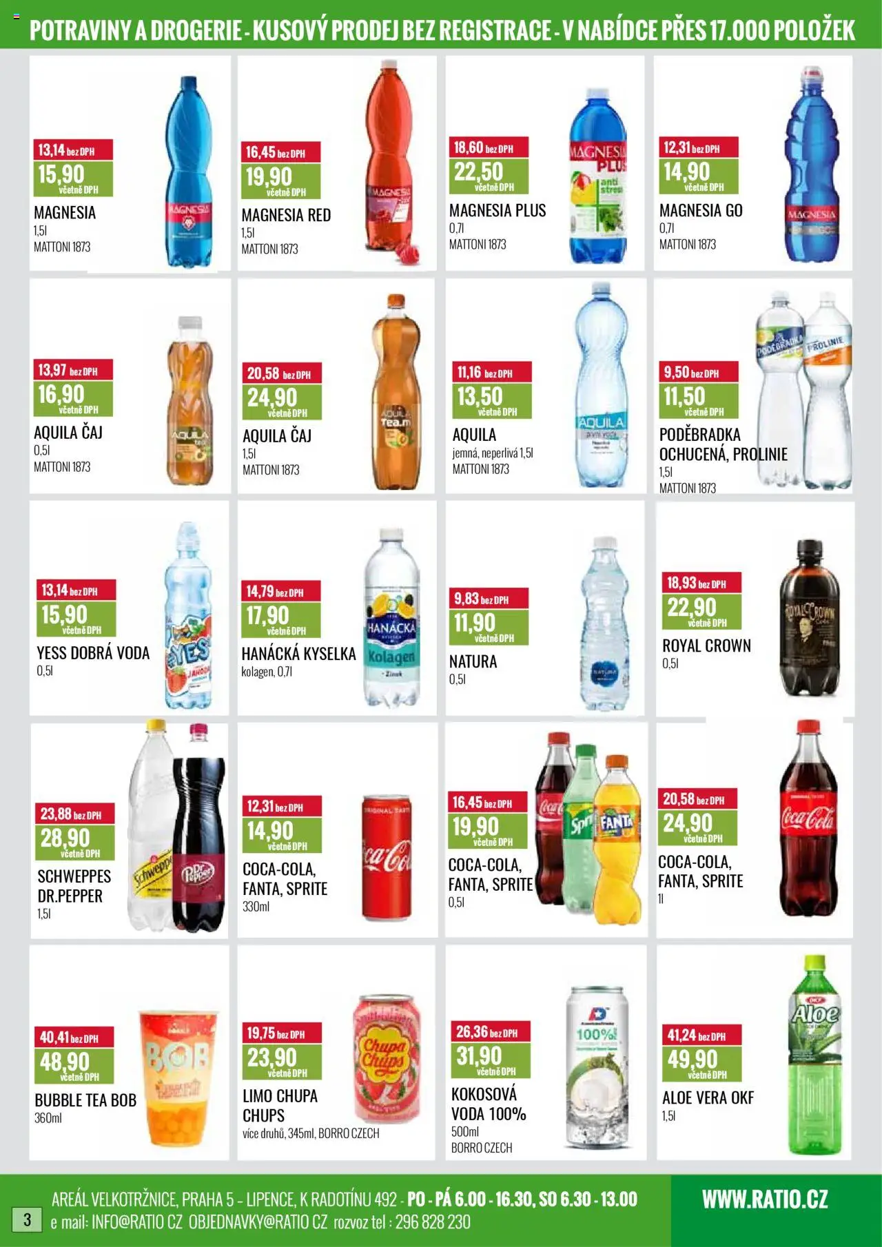 Ratio leták od 01.06.2025 | Strana: 4 | Produkty: Hanácká kyselka, Voda, Royal Crown Cola, Potraviny