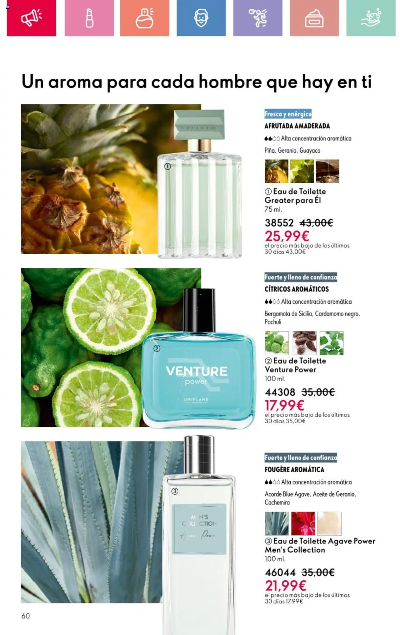 Oriflame - Catálogo Campaña 11 │ válido desde el 03.08.2025 | Página: 60 | Productos: Eau de toilette, Χοιρινό παϊδάκι, Aceite