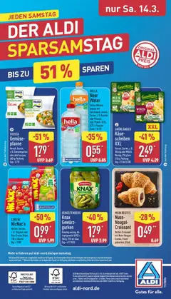 Aldi Prospekt 	 ab 09.03.2026 gültig | Seite: 33 | Produkte: Käse, Croissant, Gemüse, Gurken