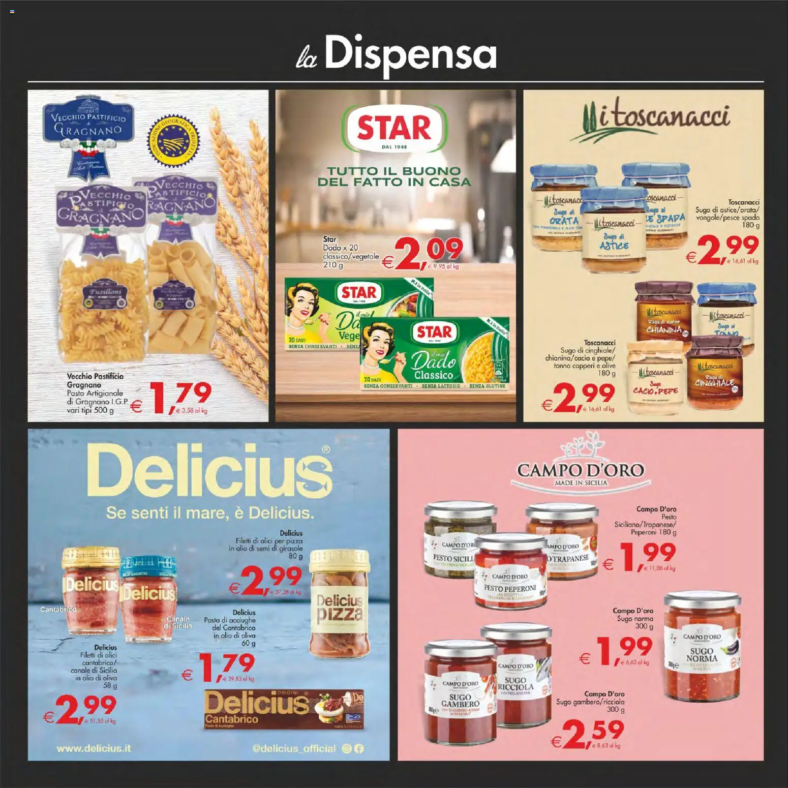 Volantino Decò del 16.12.2025 | Pagina: 32 | Prodotti: Orata, Olio, Ragú, Acciughe