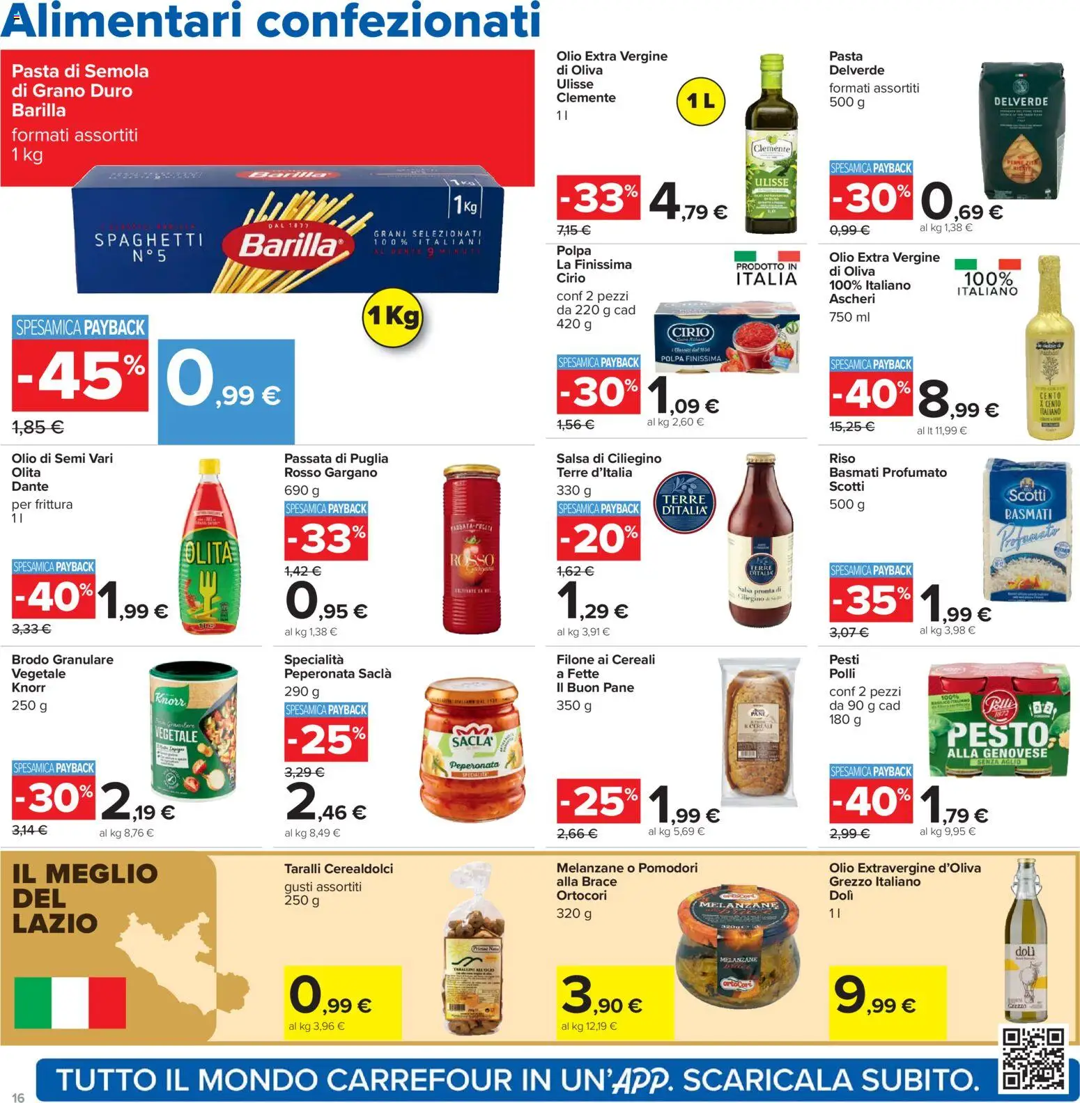 Volantino Carrefour del 21.04.2026 | Pagina: 16 | Prodotti: Aglio, Pasta, Melanzane, Taralli