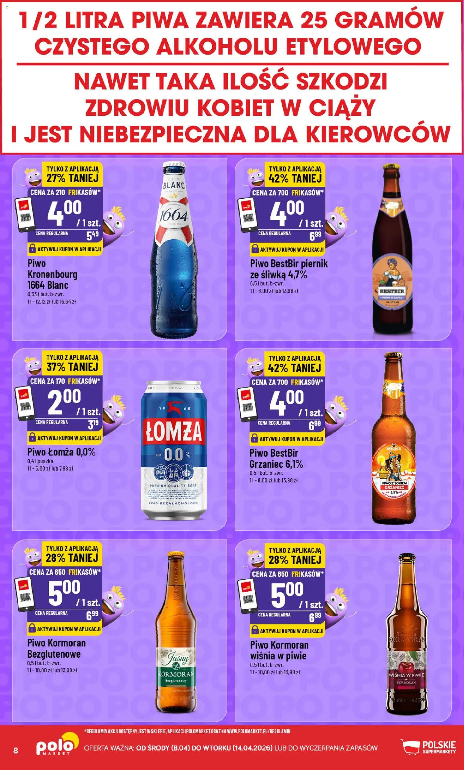 POLOmarket gazetka - Frikasowe Hity od 08.04.2026 | Strona: 8 | Produkty: Piernik, Piwo
