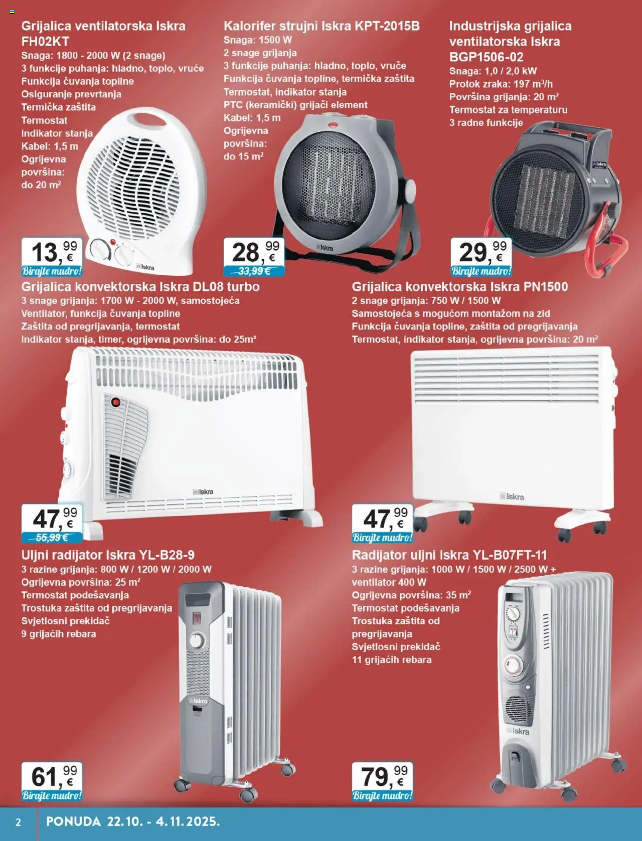 KTC katalog | vrijedi od 22.10.2025 | Stranica: 2 | Proizvodi: Ventilator, Radijator, Termostat, Kabel