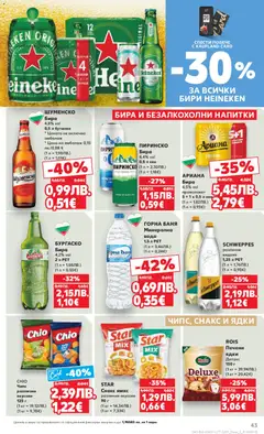 Преглед на Cедмична брошура на Кауфланд - Офертите са валидни от 15.12.2025 | Страница: 43 | Продукти: Ядки, Бира, Снакс, Минерална вода