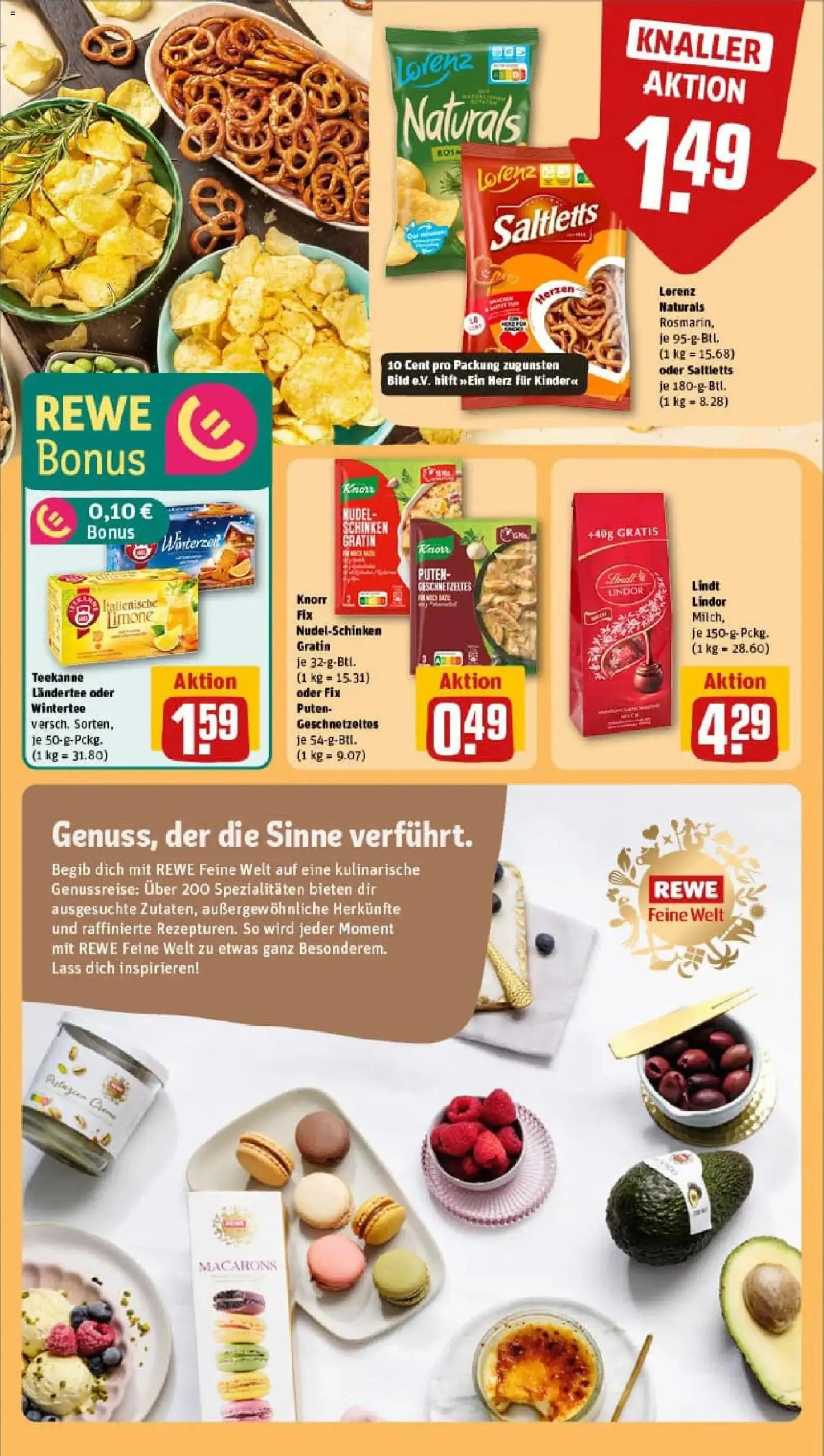 Rewe prospekt Marburg	 – gültig ab 02.11.2025 | Seite: 12 | Produkte: Knorr fix, Creme, Lindt, Chips