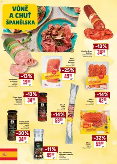 Náhled letáku Billa leták - Chutě světa od 21.01.2026 | Strana: 18 | Produkty: Jamón Serrano, Mlýnek, Fuet, Chorizo