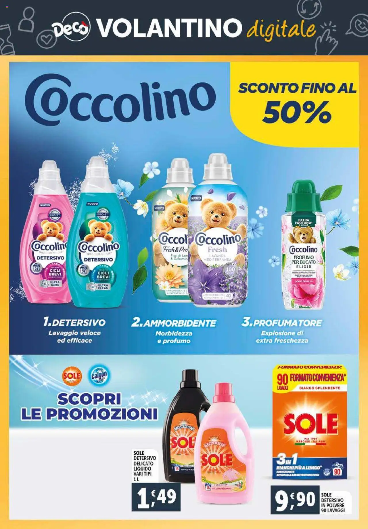 Volantino Decò del 23.09.2025 | Pagina: 32 | Prodotti: Detersivo in polvere, Ammorbidente, Lavanda, Profumo