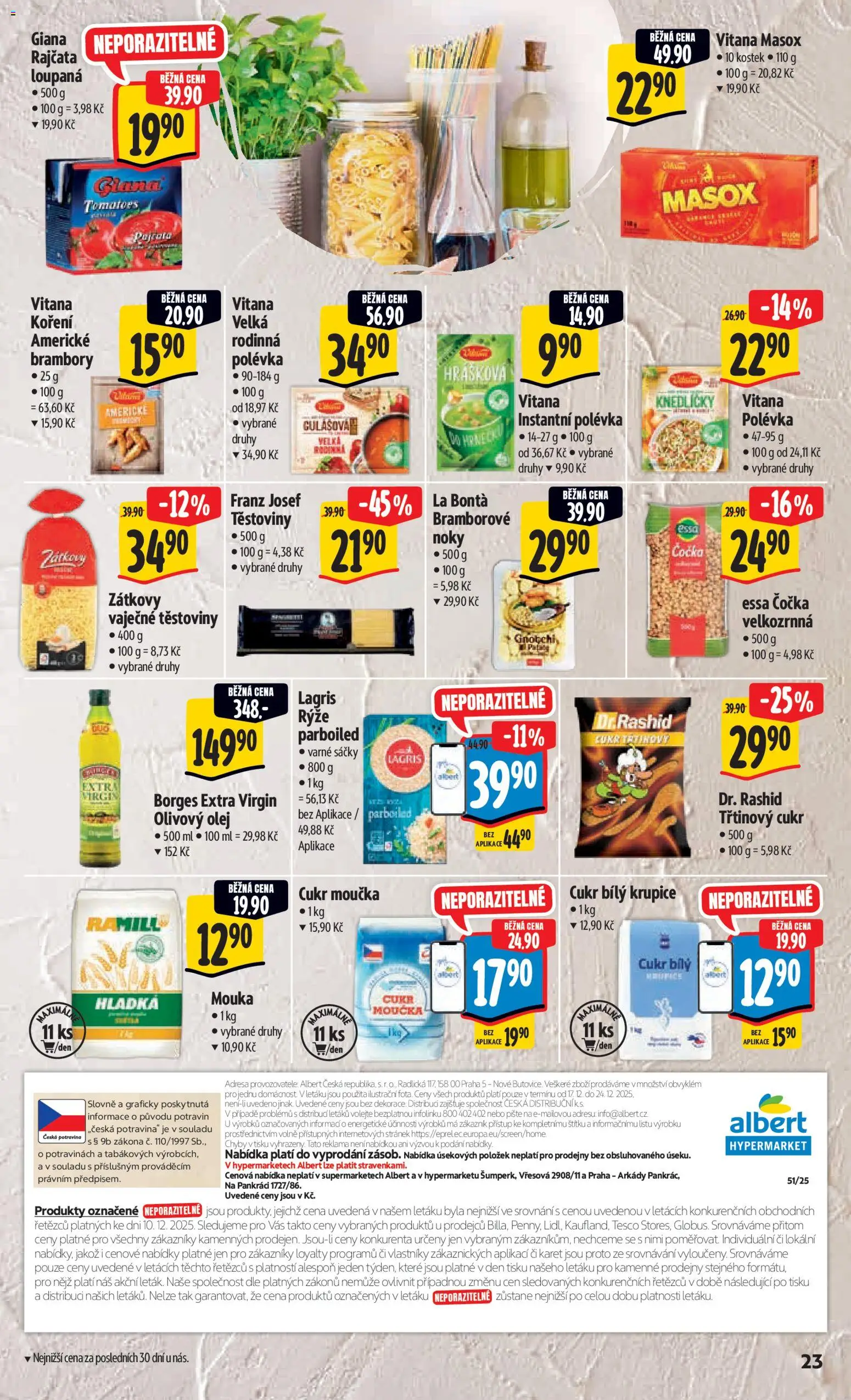 Albert leták - Hypermarket od 17.12.2025 | Strana: 32 | Produkty: Olej, Rýže, Masox, Mouka
