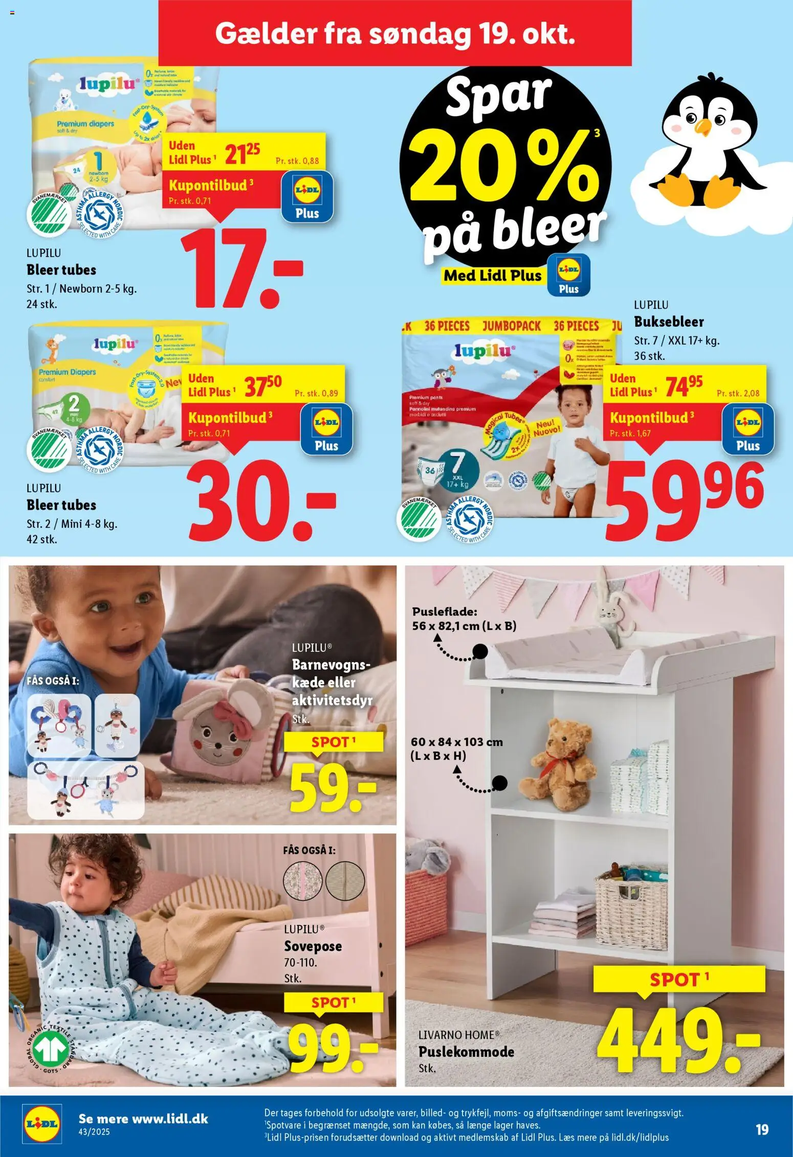 Lidl tilbudsavis – gyldig fra 19.10.2025 | Side: 3 | Produkter: Sovepose, Søm