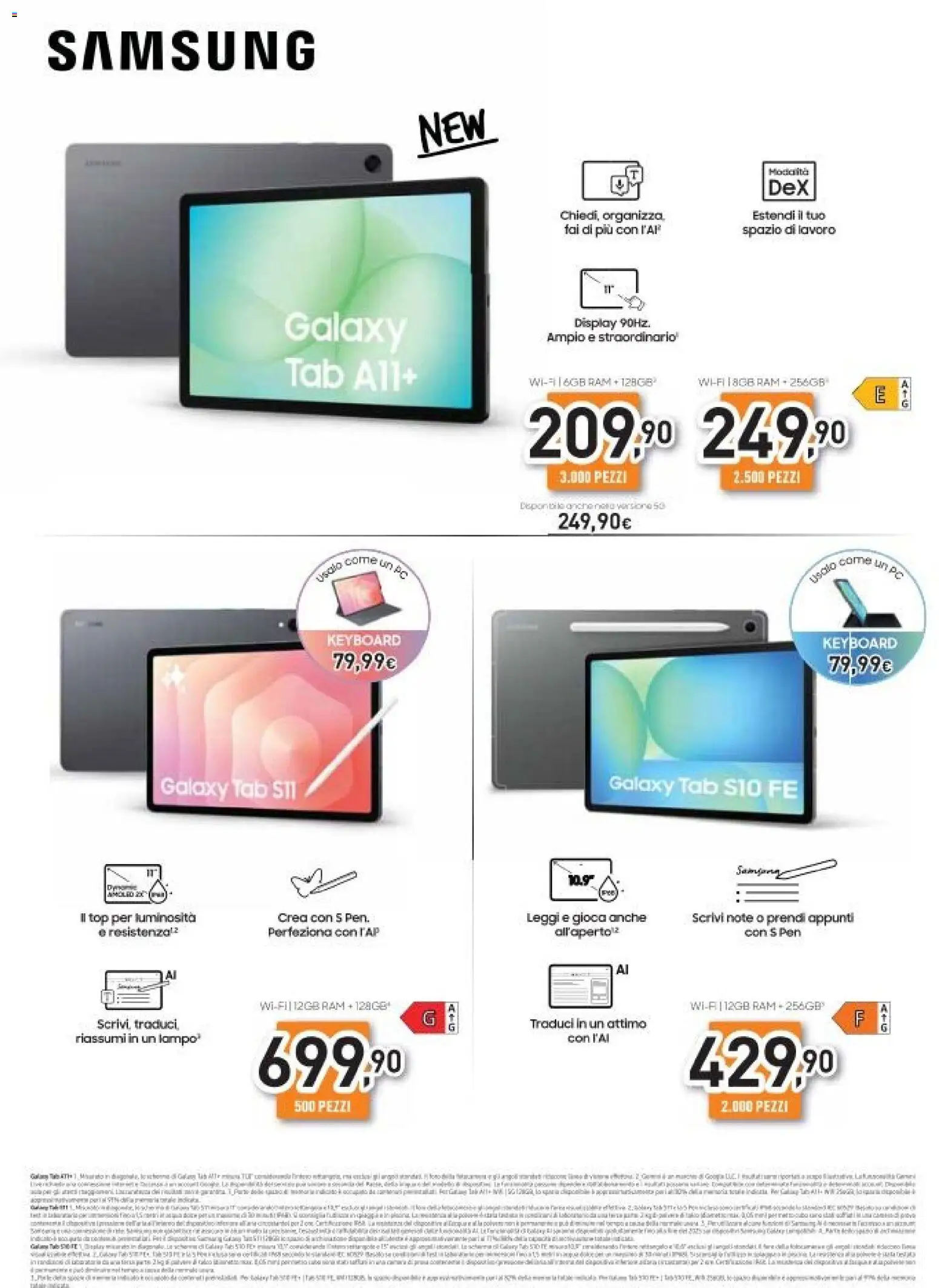 Volantino Unieuro del 26.11.2025 | Pagina: 41 | Prodotti: Top, PC, Samsung