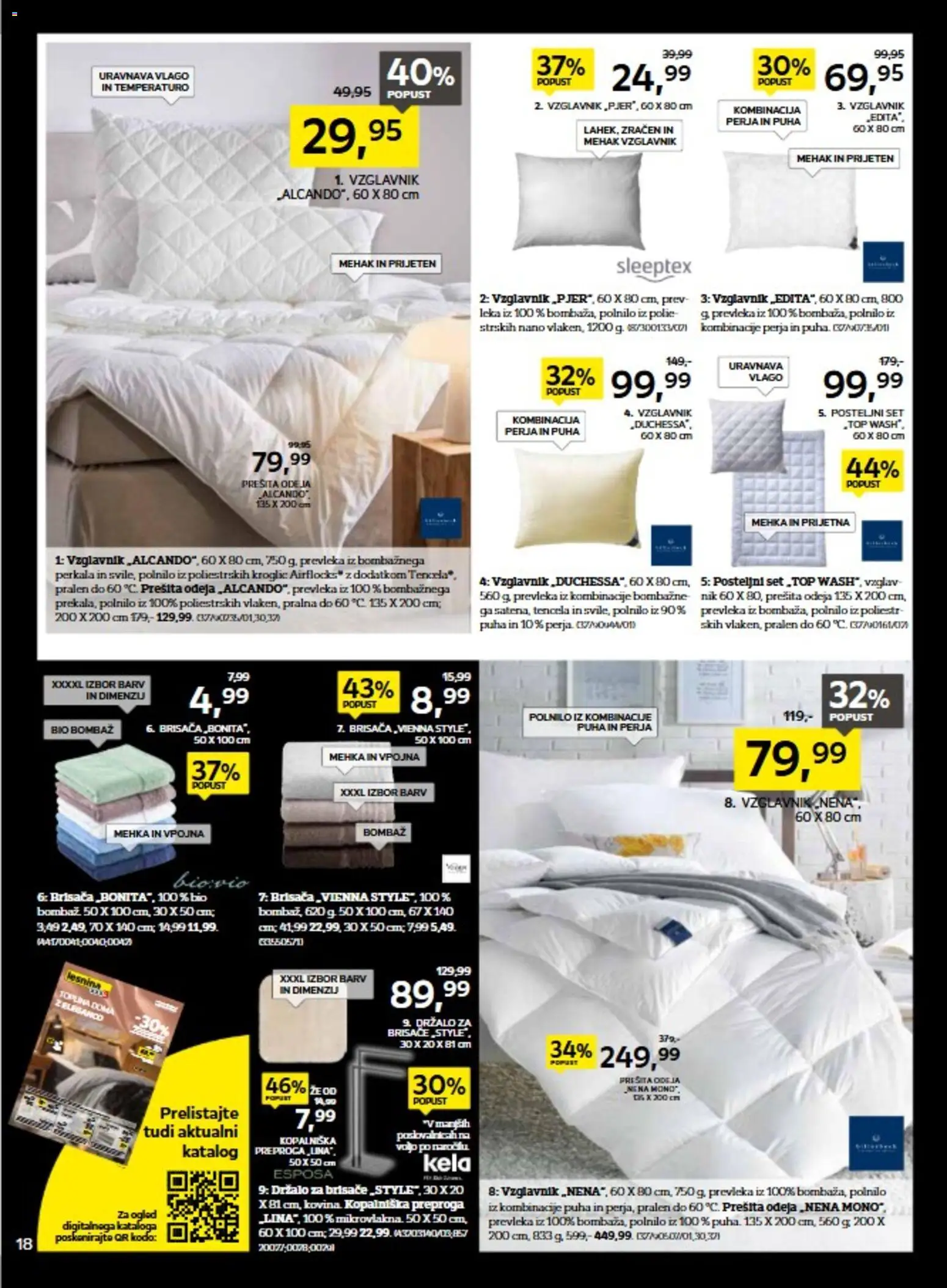 Novi XXXL Lesnina katalog ponudbe – veljaven od 04.11.2025 | Stran: 18 | Izdelki: Vzglavnik, Prevleka, Odeja, Preproga