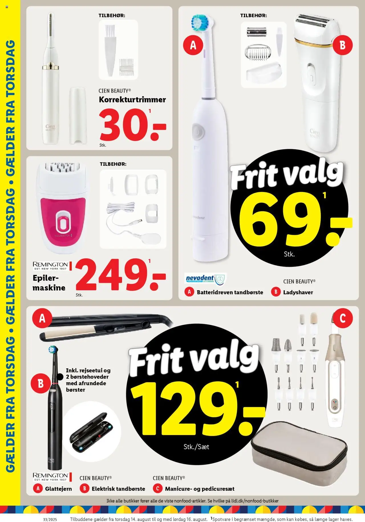 Lidl Tilbudsavis gyldig fra 10.08.2025 | Side: 28 | Produkter: Tandbørste, Elektrisk Tandbørste, Søm, Glattejern