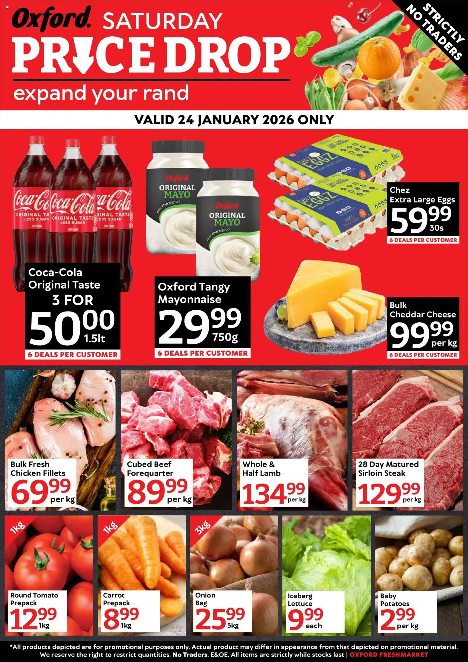 New Oxford Freshmarket catalogue – valid from 24.01.2026 | Page: 1 | Products: Cheese, Chicken, Beef, Mayonnaise