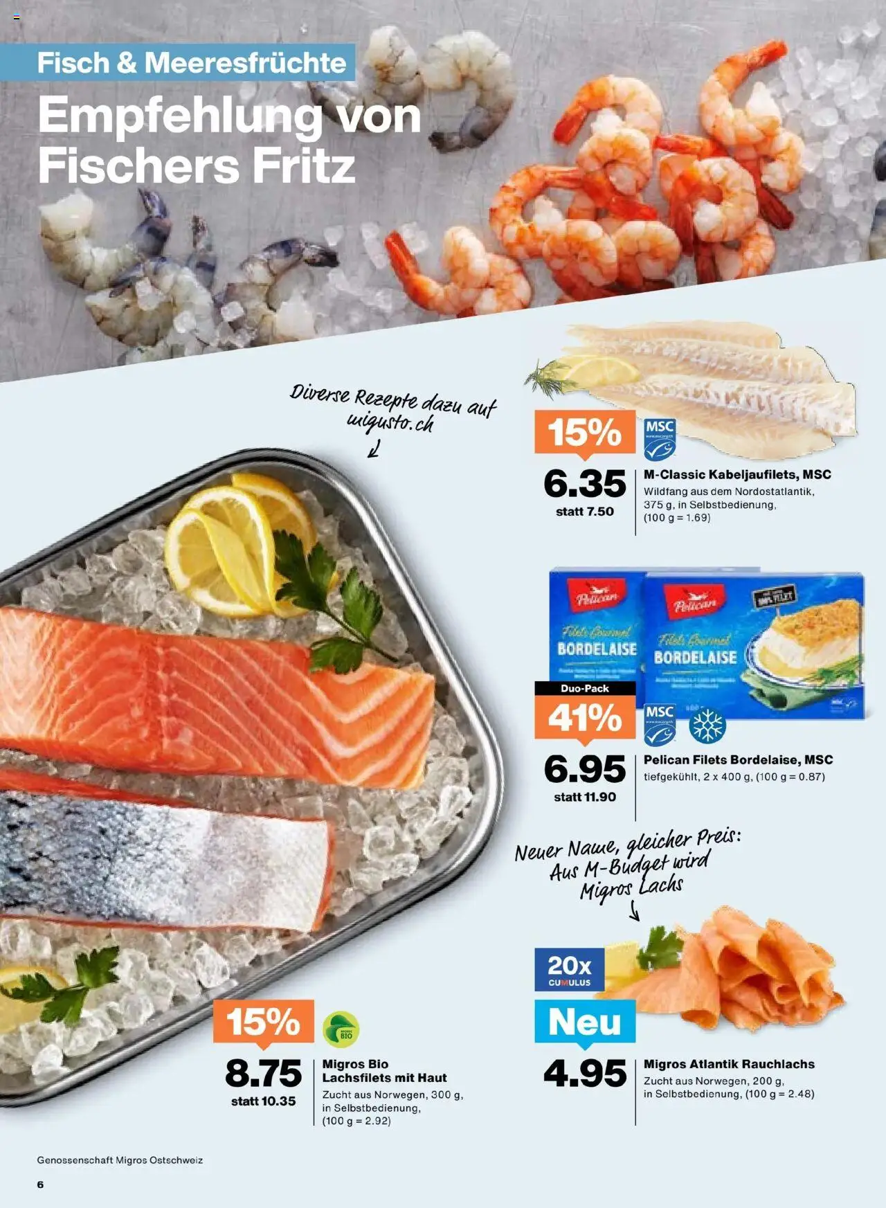Migros Aktionen – gültig ab 21.10.2025 | Seite: 6 | Produkte: Lachs, Fisch, Meeresfrüchte