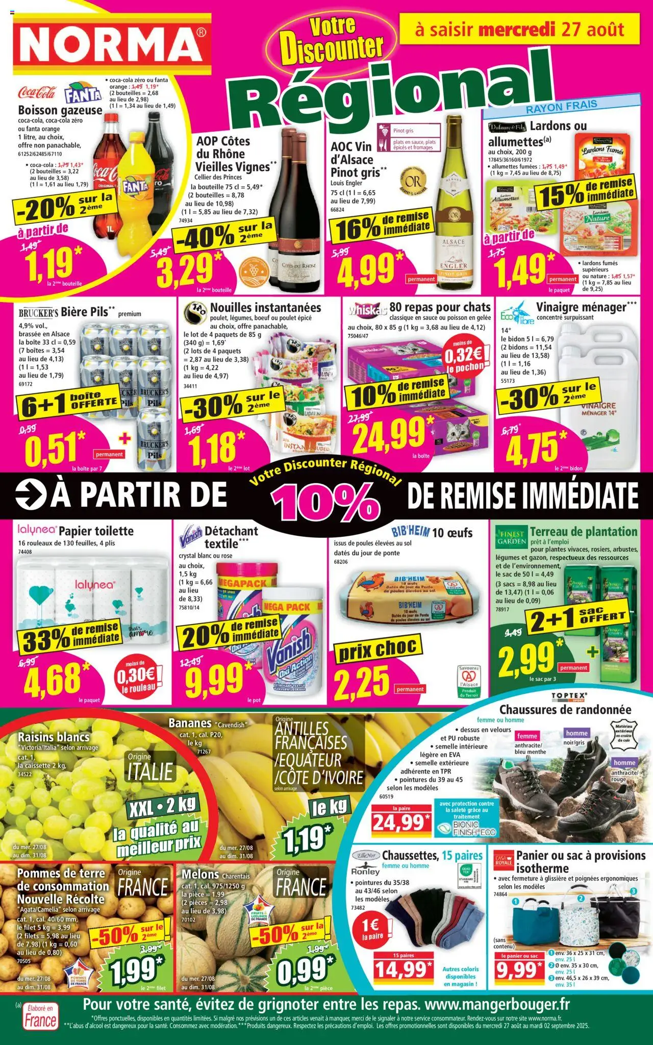  | Page: 1 | Produits: Nouilles instantanées, Menthe, Sac, Pommes