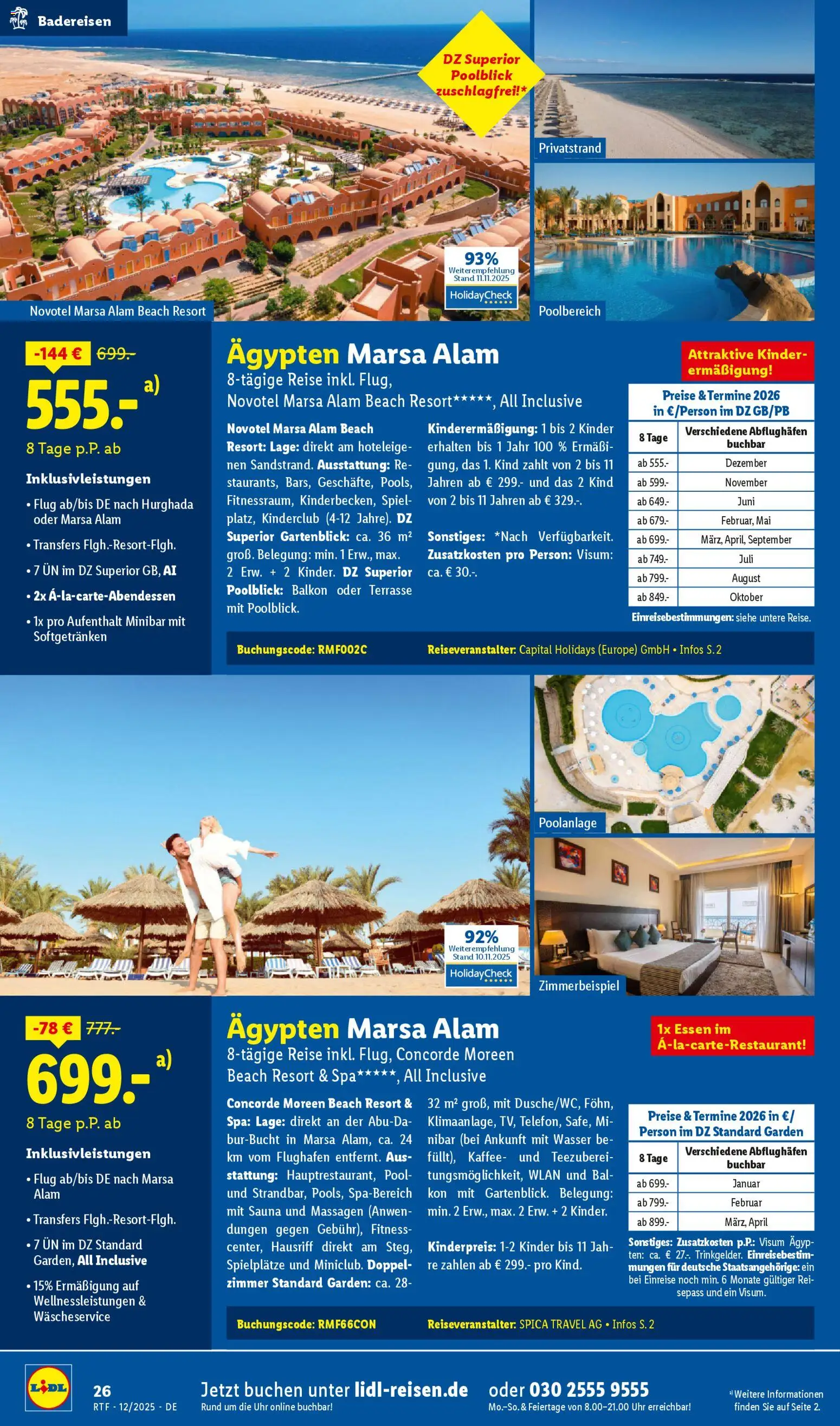 Lidl Reisen Dezember/Januar Reise-Highlights – gültig ab 12.12.2025 | Seite: 26 | Produkte: Spiel, Kaffee, Wasser, Uhr