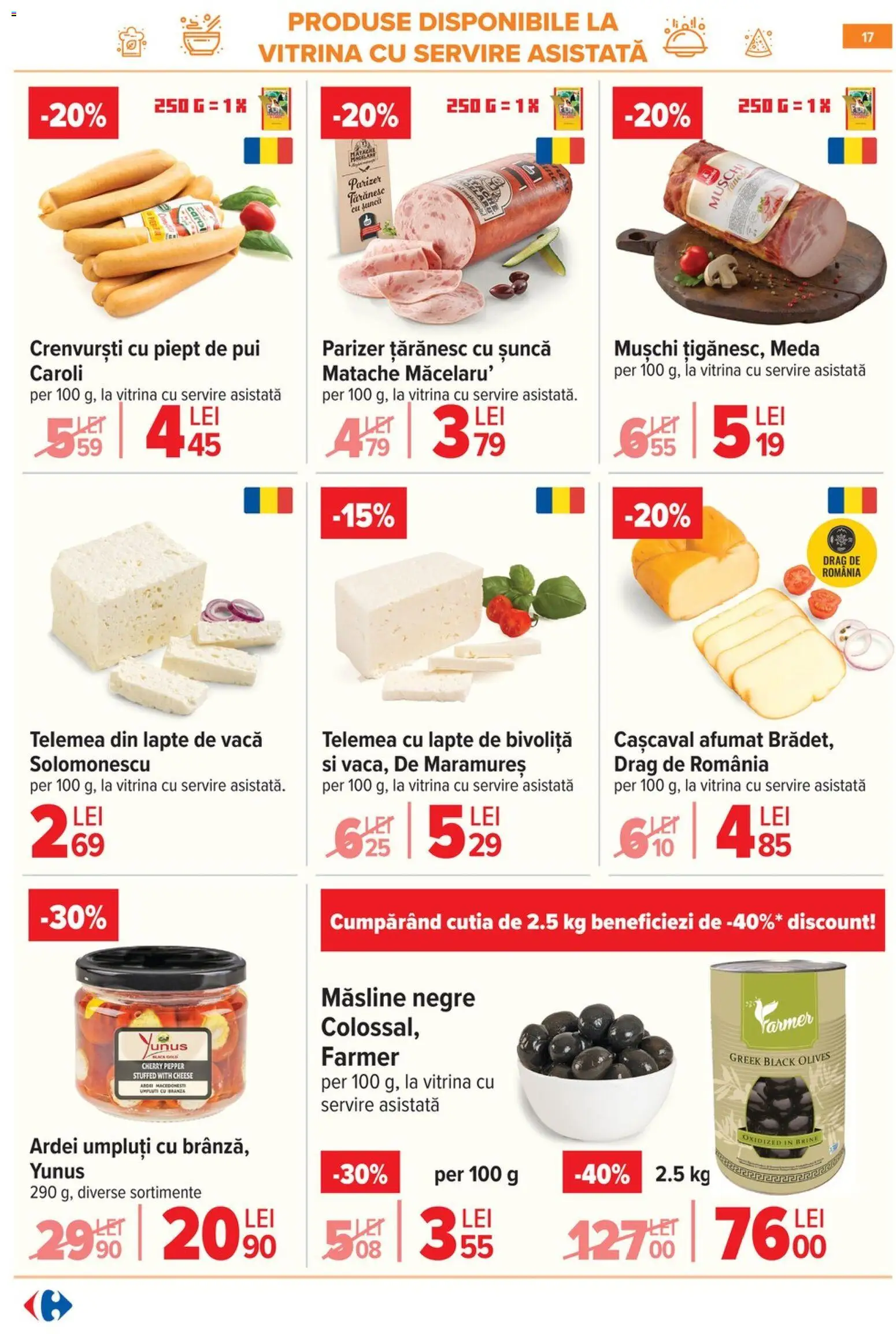 Noul catalog Carrefour – valabil de la 29.04.2026 | Pagină: 18 | Produse: Ardei, Șuncă, Parizer, Ardei umpluți