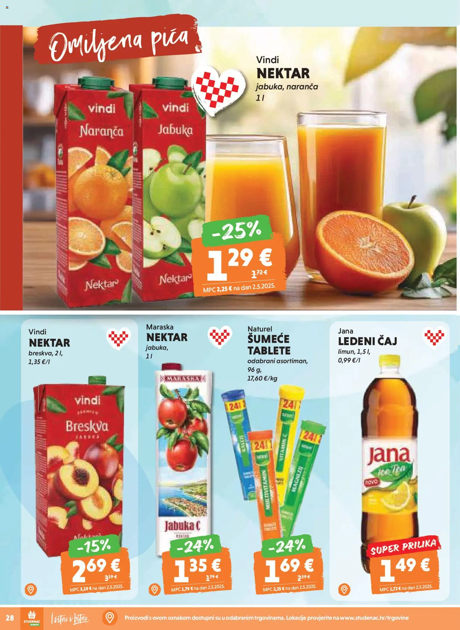 Studenac katalog | vrijedi od 05.11.2025 | Stranica: 28 | Proizvodi: Pica, Ledeni čaj, Čaj, Breskva