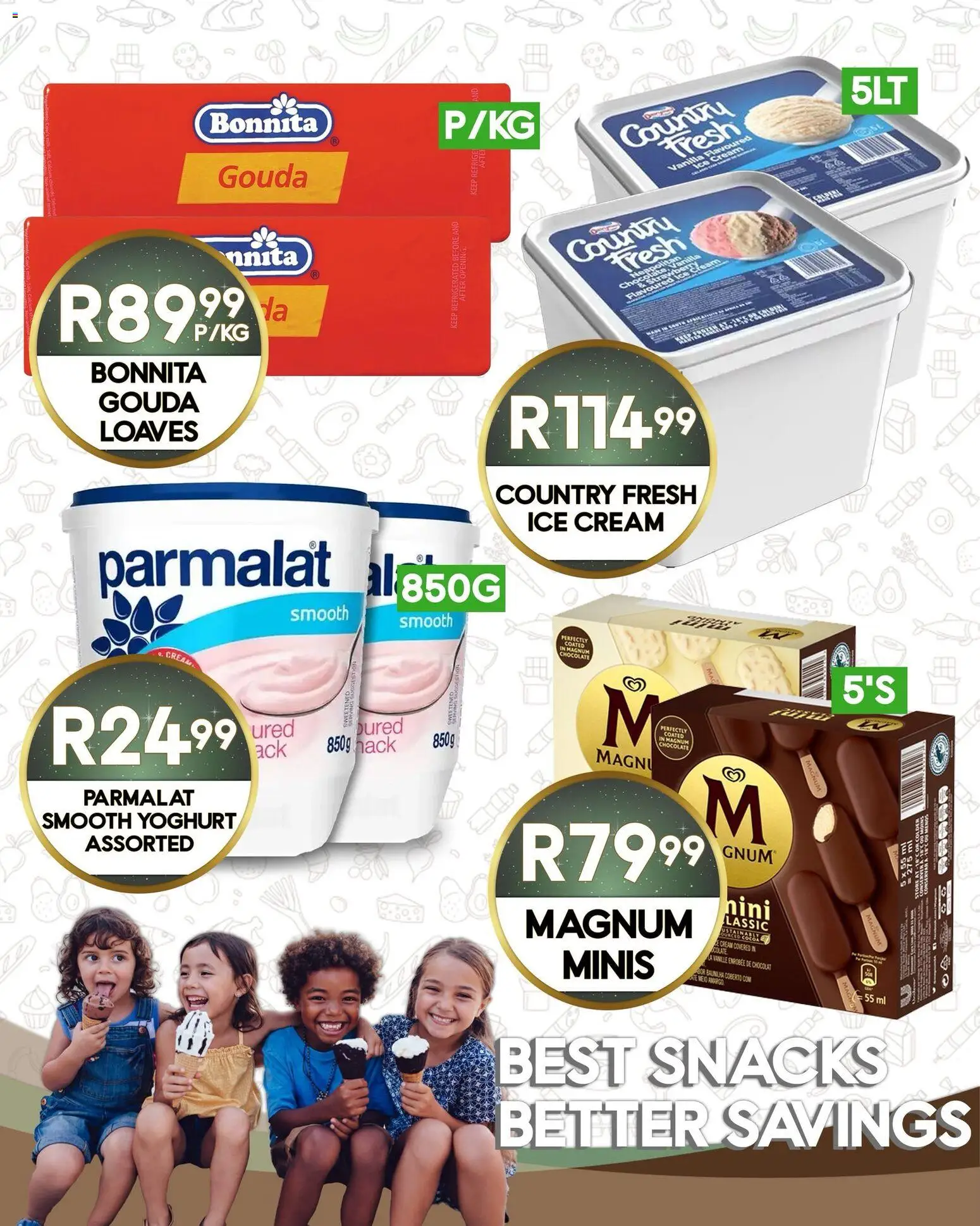 New Take n Pay catalogue – valid from 22.02.2026 | Page: 5 | Products: Chocolate, Snacks, Cream, Ice cream