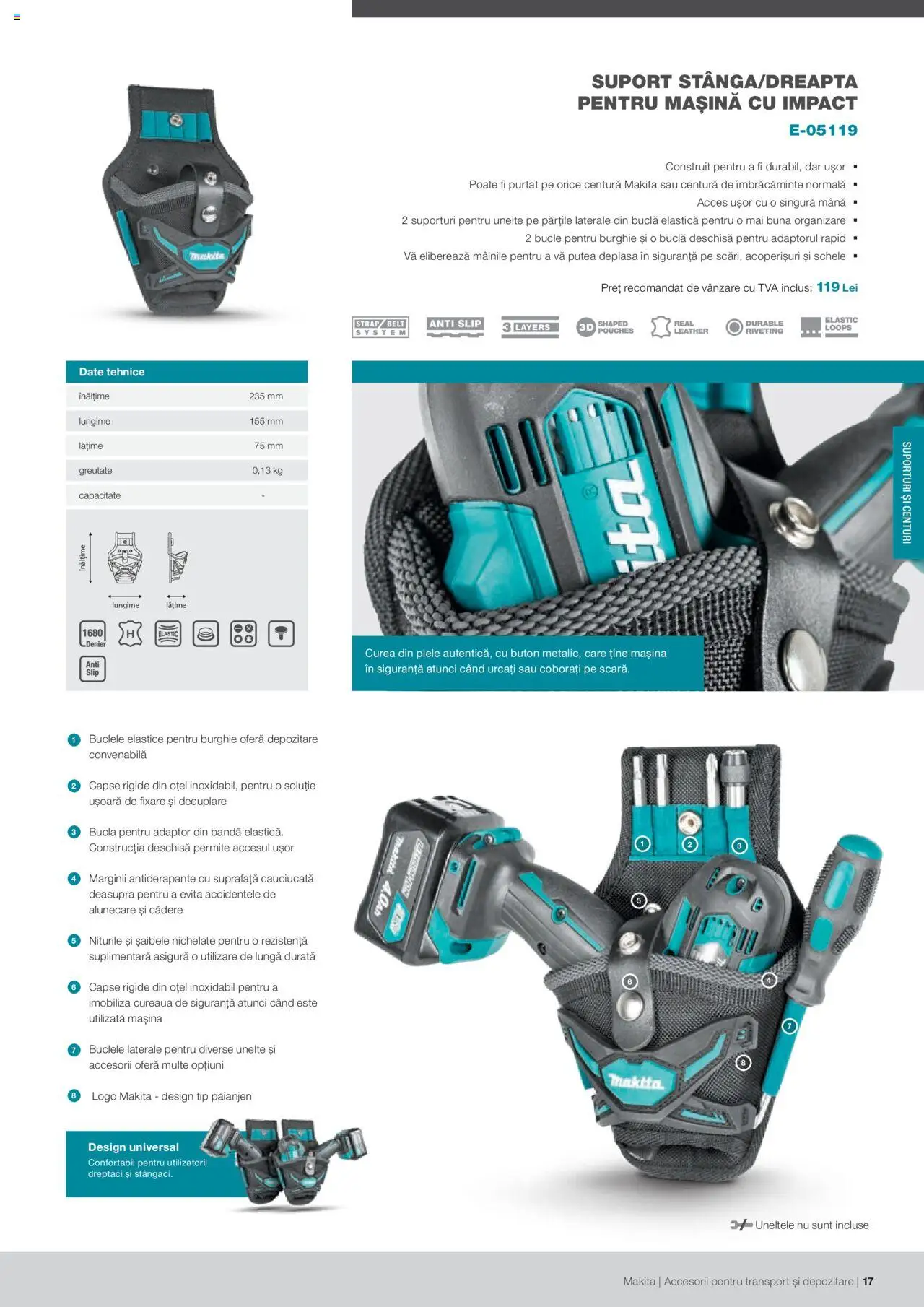 Makita catalog - Accesorii pentru transport si depozitare   – valabil de la 06.09.2021 | Pagină: 17