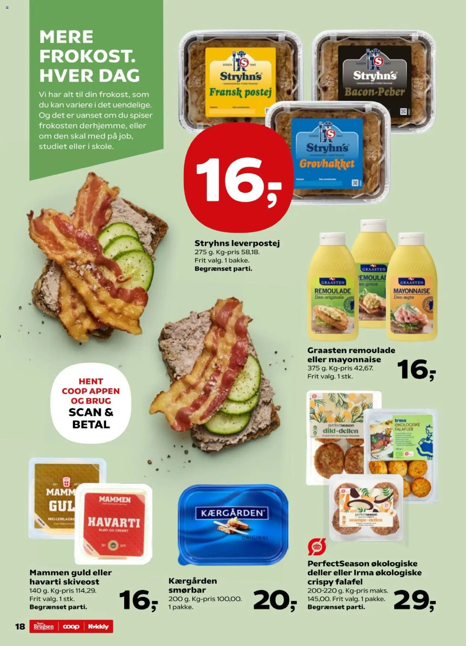 Kvickly tilbudsavis – gyldig fra 20.02.2026 | Side: 20 | Produkter: Leverpostej, Falafel, Skiveost, Søm