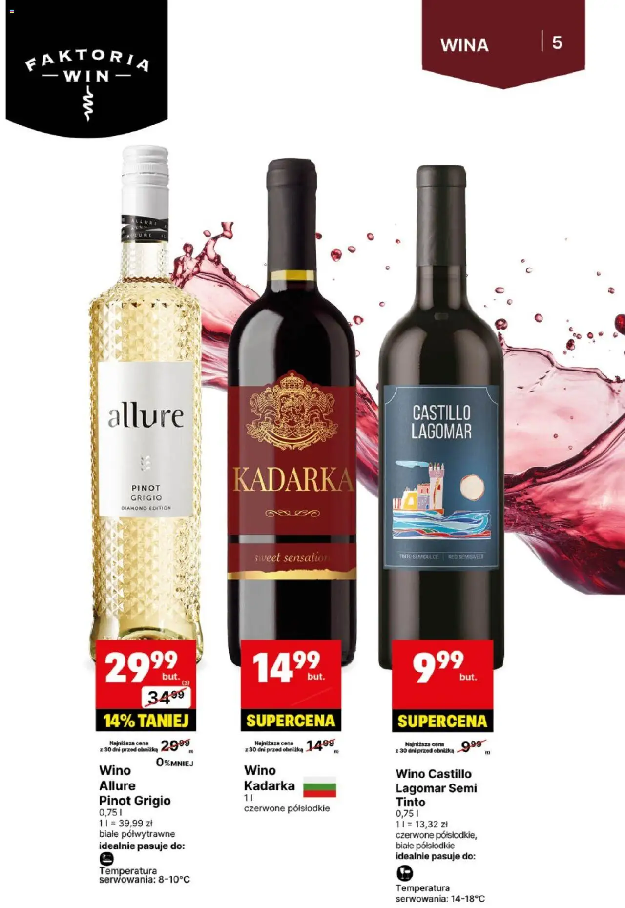 Delikatesy Centrum Gazetka - DeliBarek od 09.06.2025 | Strona: 5 | Produkty: Wino Kadarka, Wino