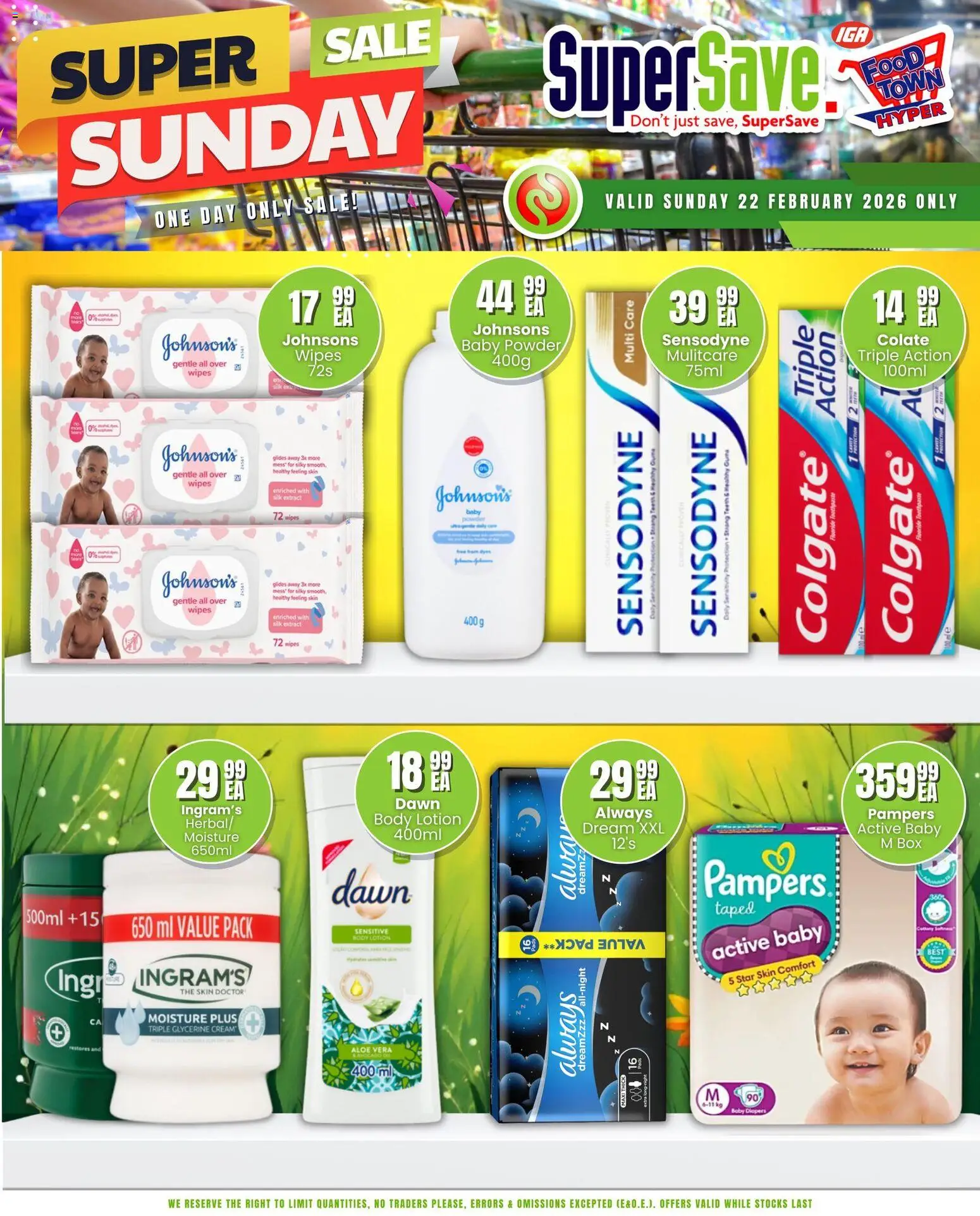 New Super Save catalogue – valid from 22.02.2026 | Page: 8 | Products: Box, Powder, Cream, Lotion