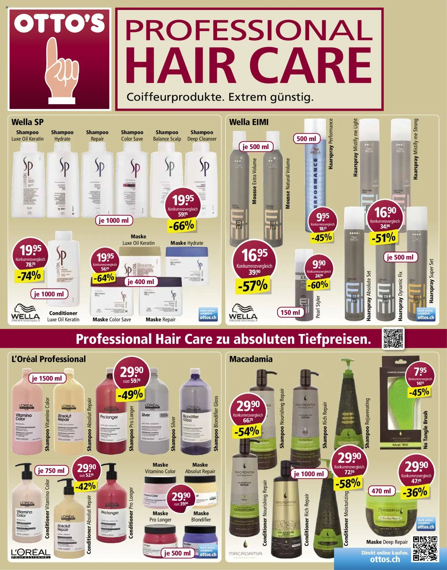Otto's Aktionen Marken Spezial – gültig ab 19.01.2026 | Seite: 7 | Produkte: Shampoo, Conditioner, Haarspray, Maske