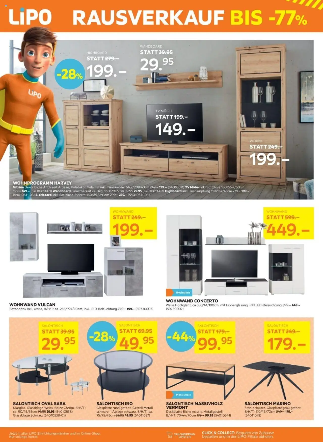 Lipo Aktionen ab 05.08.2025 | Seite: 6 | Produkte: Highboard, Vitrine, TV Möbel, TV