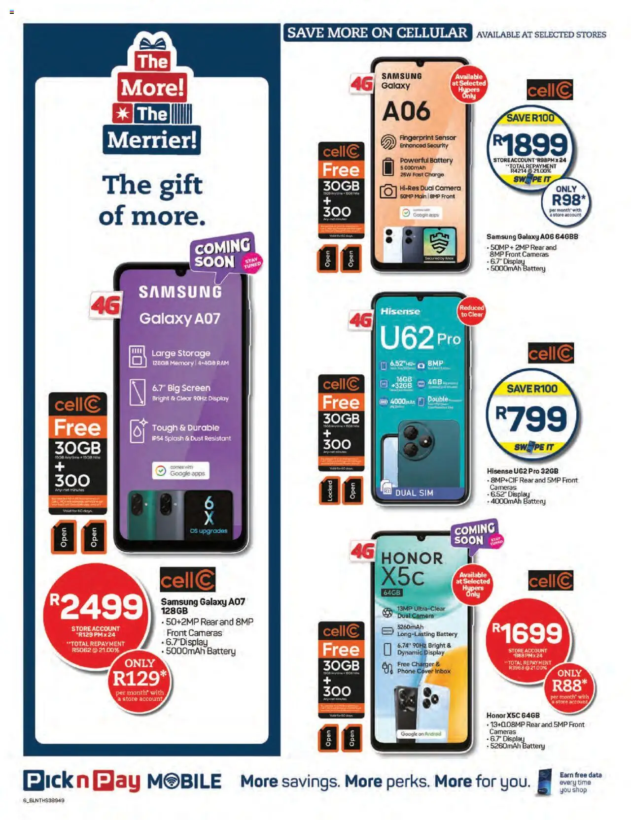 New Pick n Pay catalogue – valid from 20.10.2025 | Page: 6 | Products: Data, Phone, Battery, Charger
