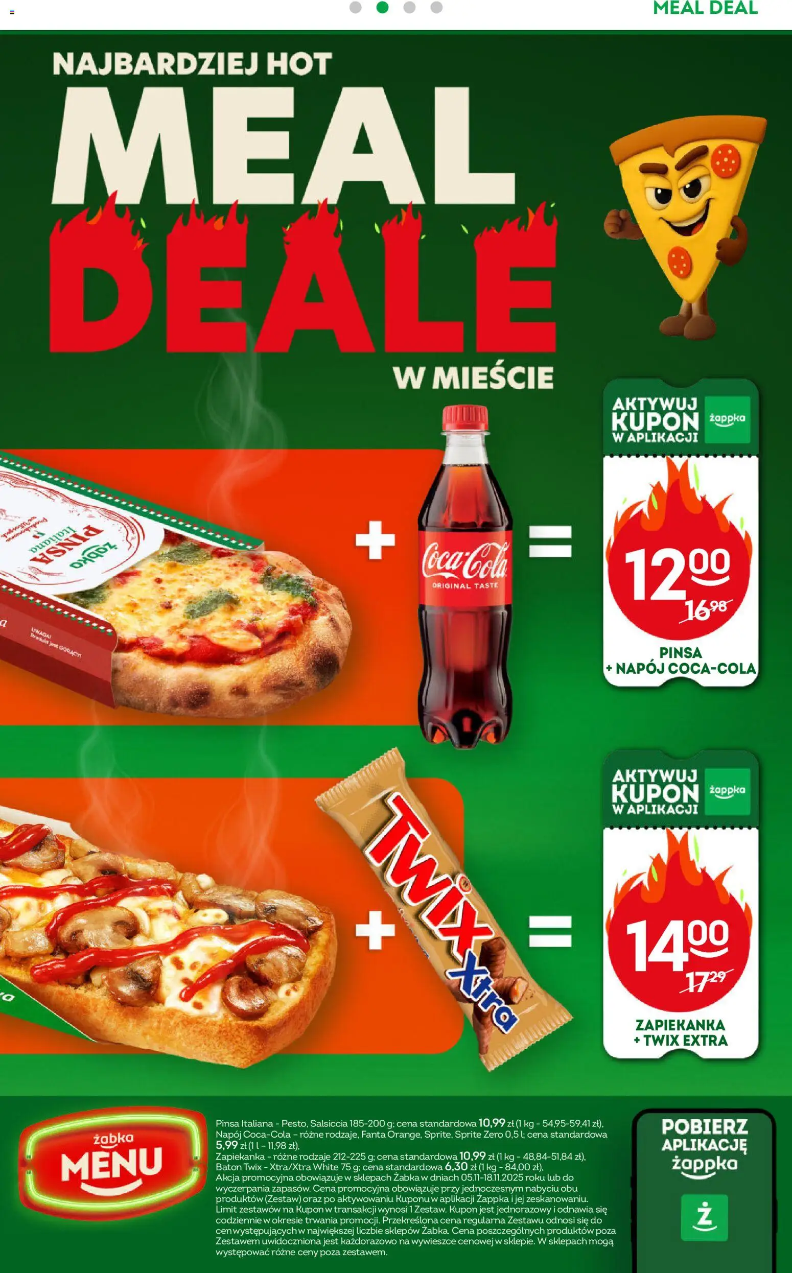 Żabka Gazetka od 05.11.2025 | Strona: 39 | Produkty: Zapiekanka, Sprite, Baton, Pinsa