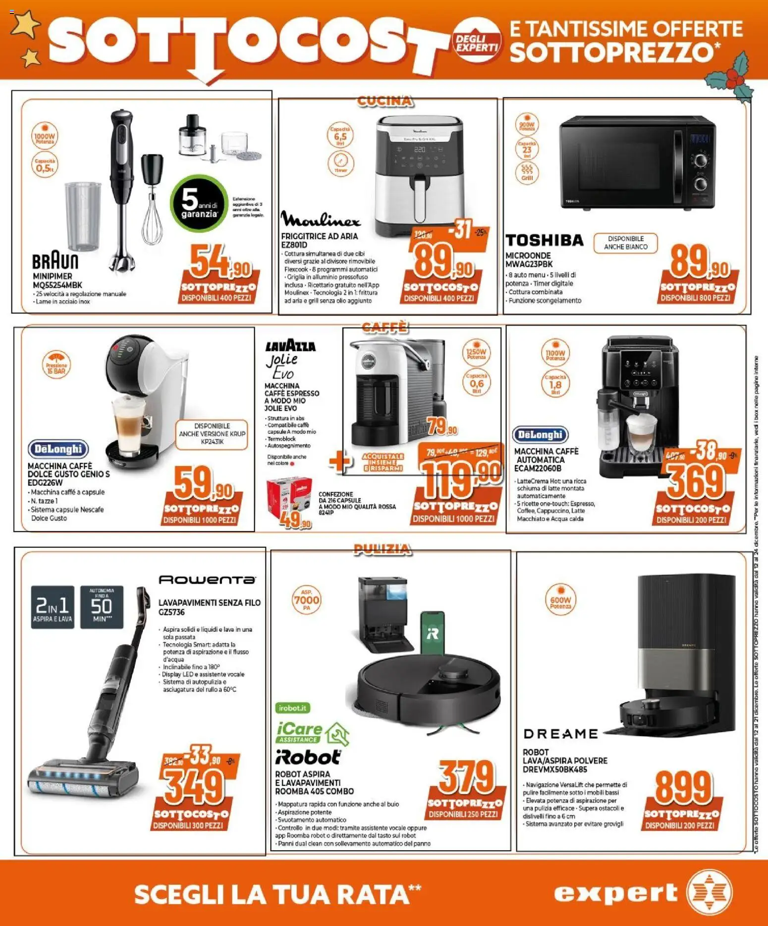 Volantino Expert del 12.12.2025 | Pagina: 29 | Prodotti: Caffè, Acqua, Alluminio, Griglia