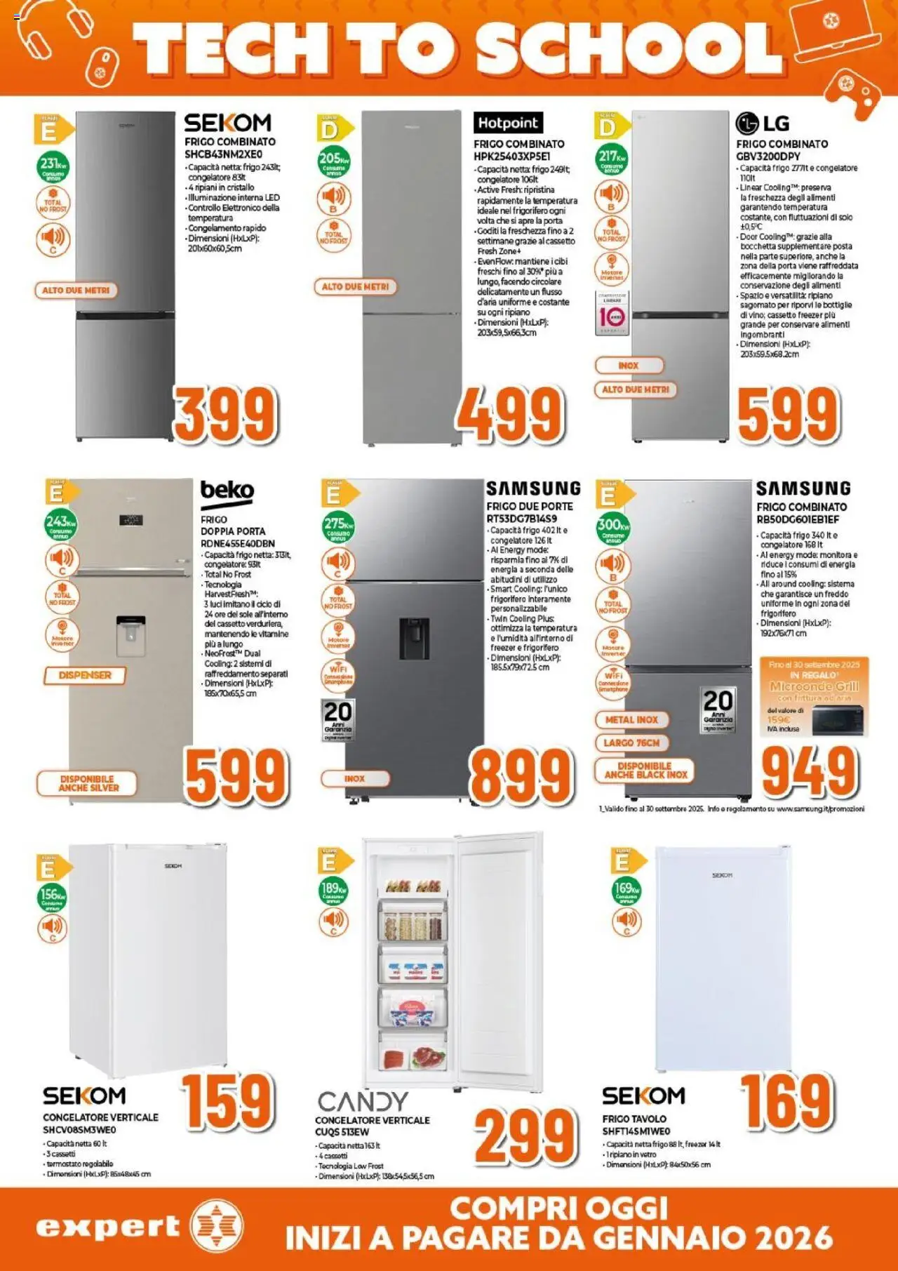 Volantino Expert del 14.08.2025 | Pagina: 28 | Prodotti: Ripiano, Freezer, Frigorifero, Congelatore