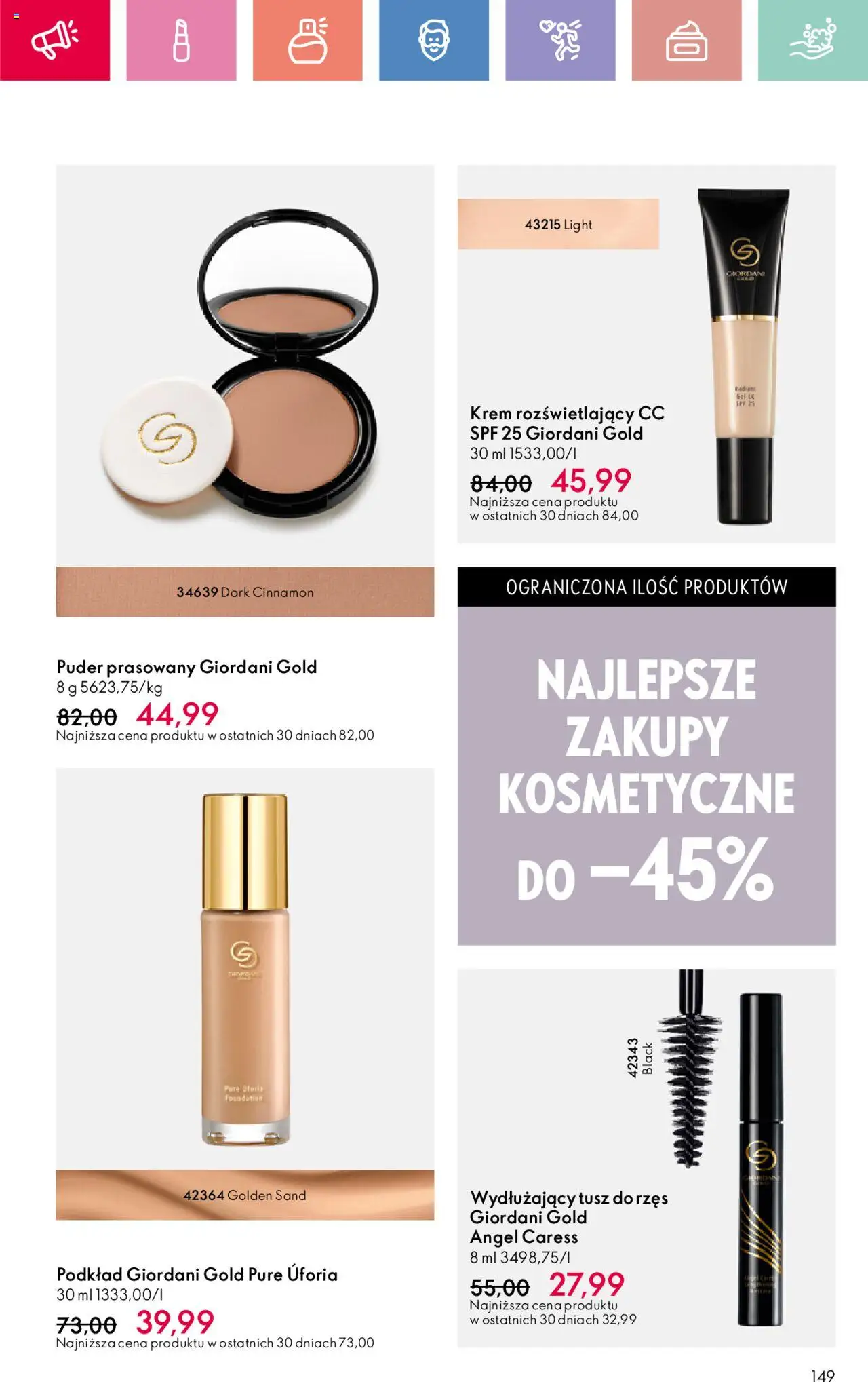 Oriflame Katalog 11 2025 od 27.07.2025 | Strona: 149 | Produkty: Puder, Tusz do rzęs, Krem