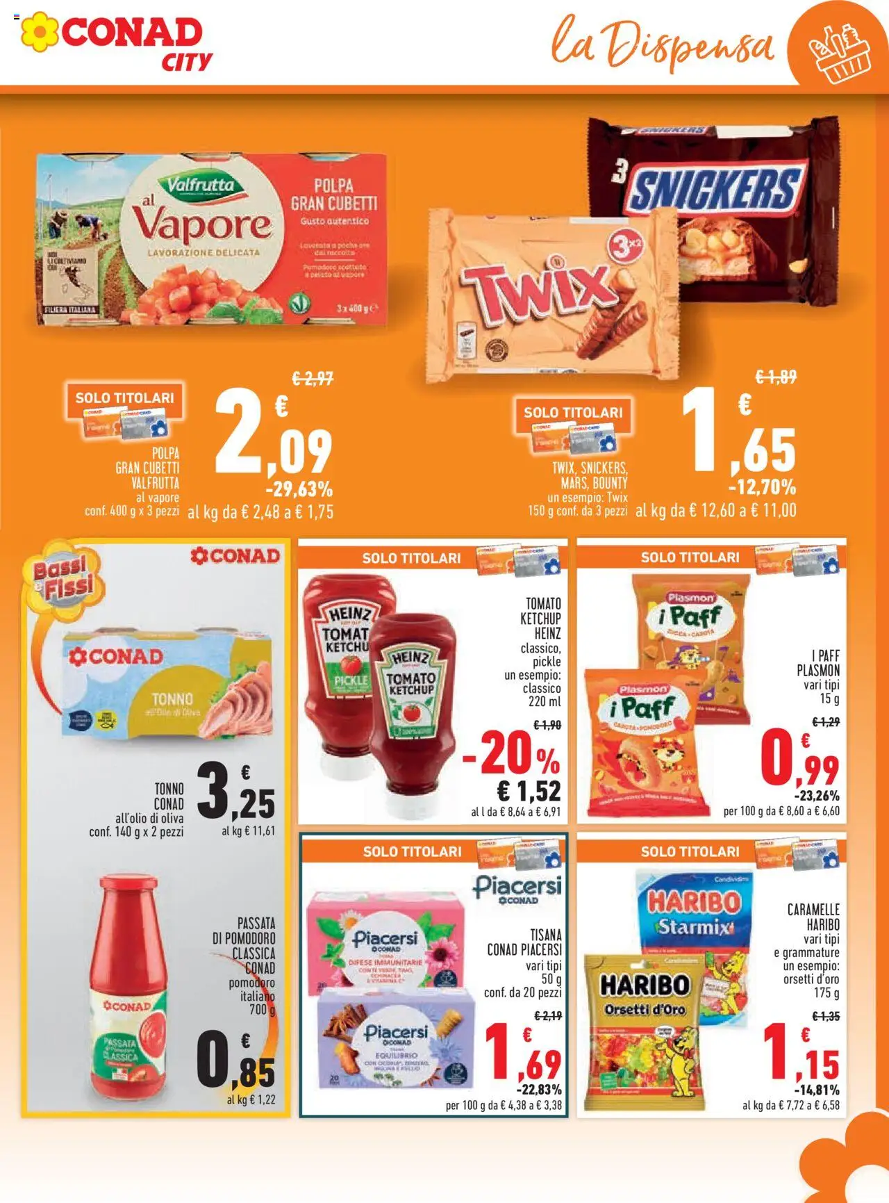 Volantino Conad del 11.09.2025 | Pagina: 13 | Prodotti: Tè, Caramelle, Ketchup, Pomodoro