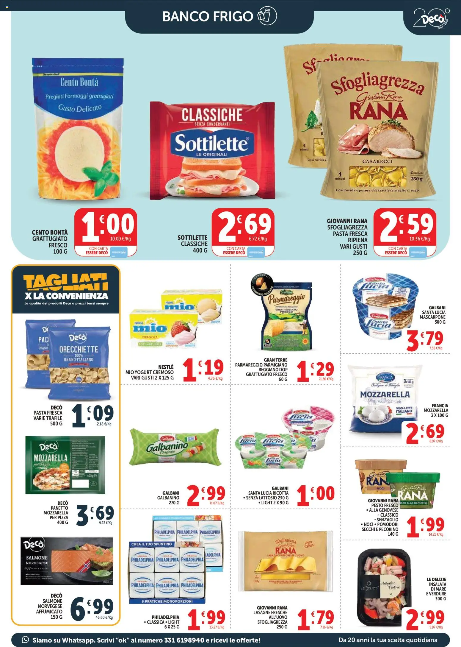 Volantino Decò del 27.03.2026 | Pagina: 13 | Prodotti: Salmone, Latte, Sugo, Pecorino