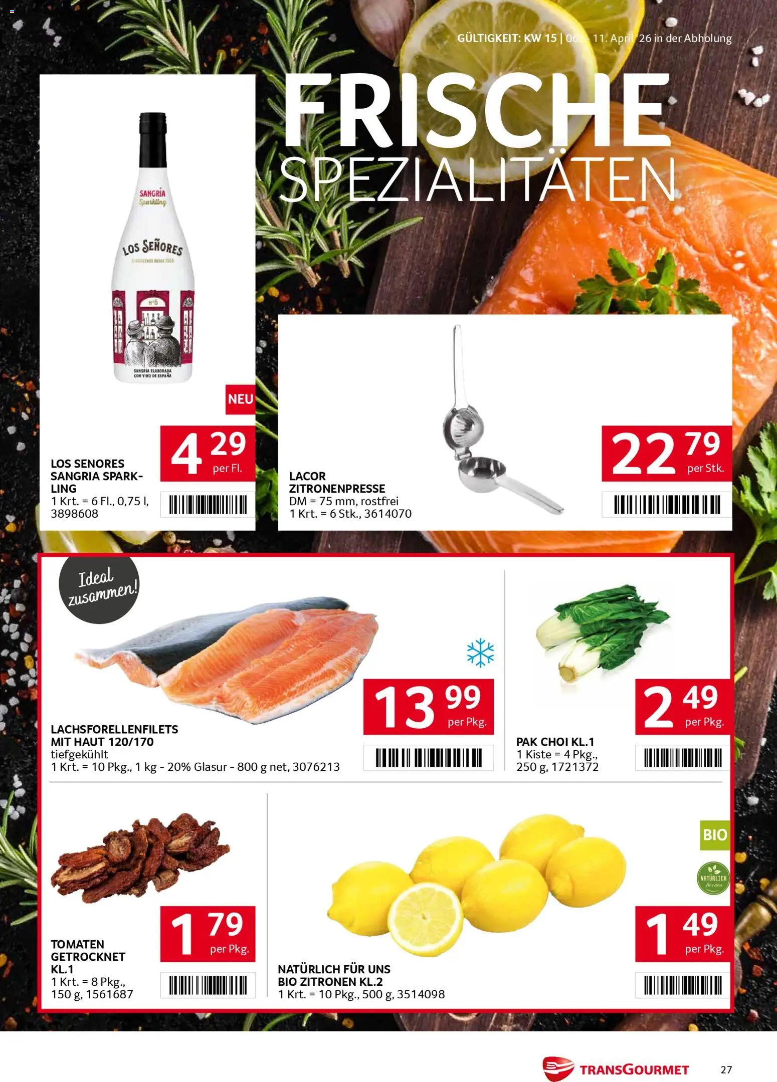 Transgourmet Flugblatt gültig ab 06.04.2026 | Seite: 27 | Produkte: Tomaten