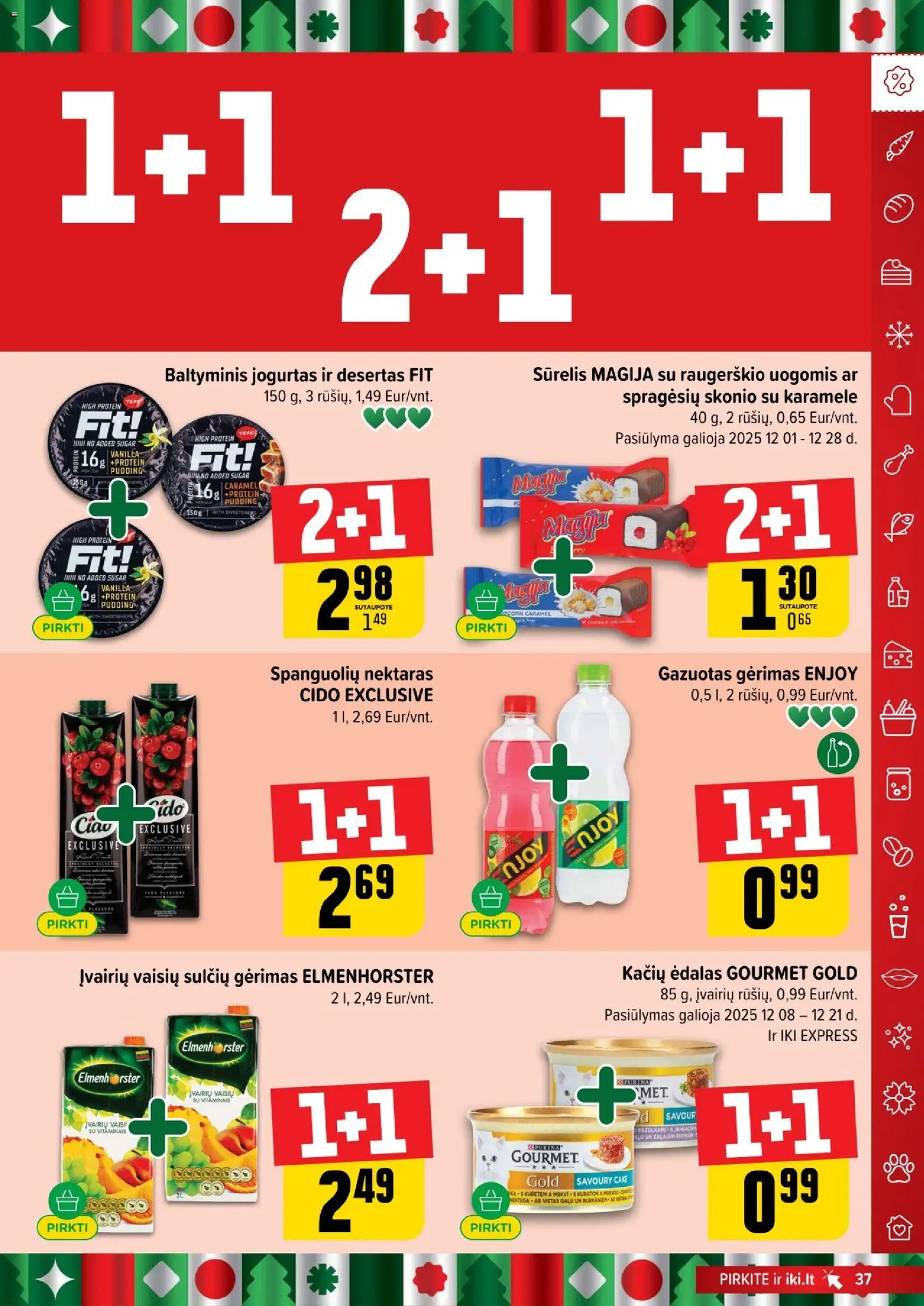 IKI akcijos nuo 08.12.2025 | Puslapis: 37 | Prekių: Sūrelis, Jogurtas