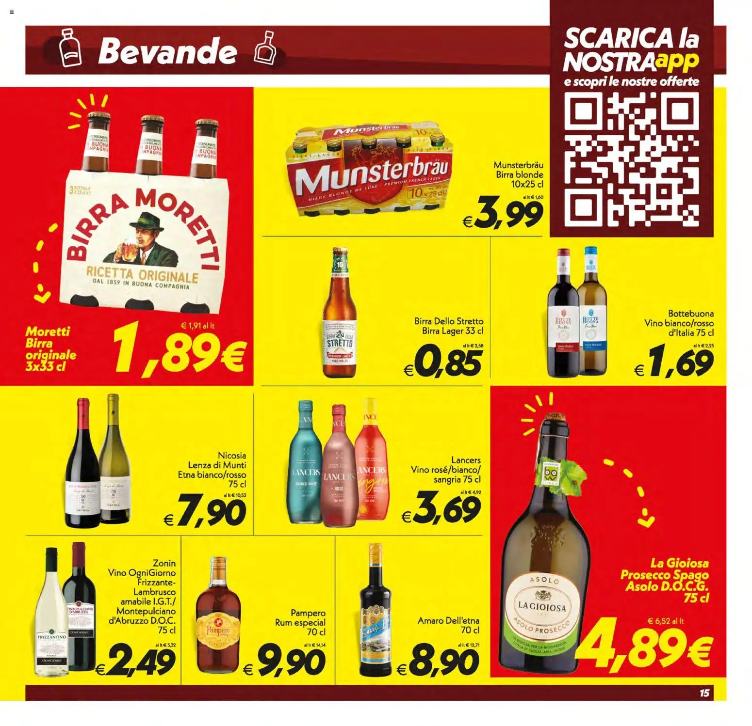 Volantino SuperConveniente del 13.01.2026 | Pagina: 15 | Prodotti: Birra, Vino, Rum, Amaro