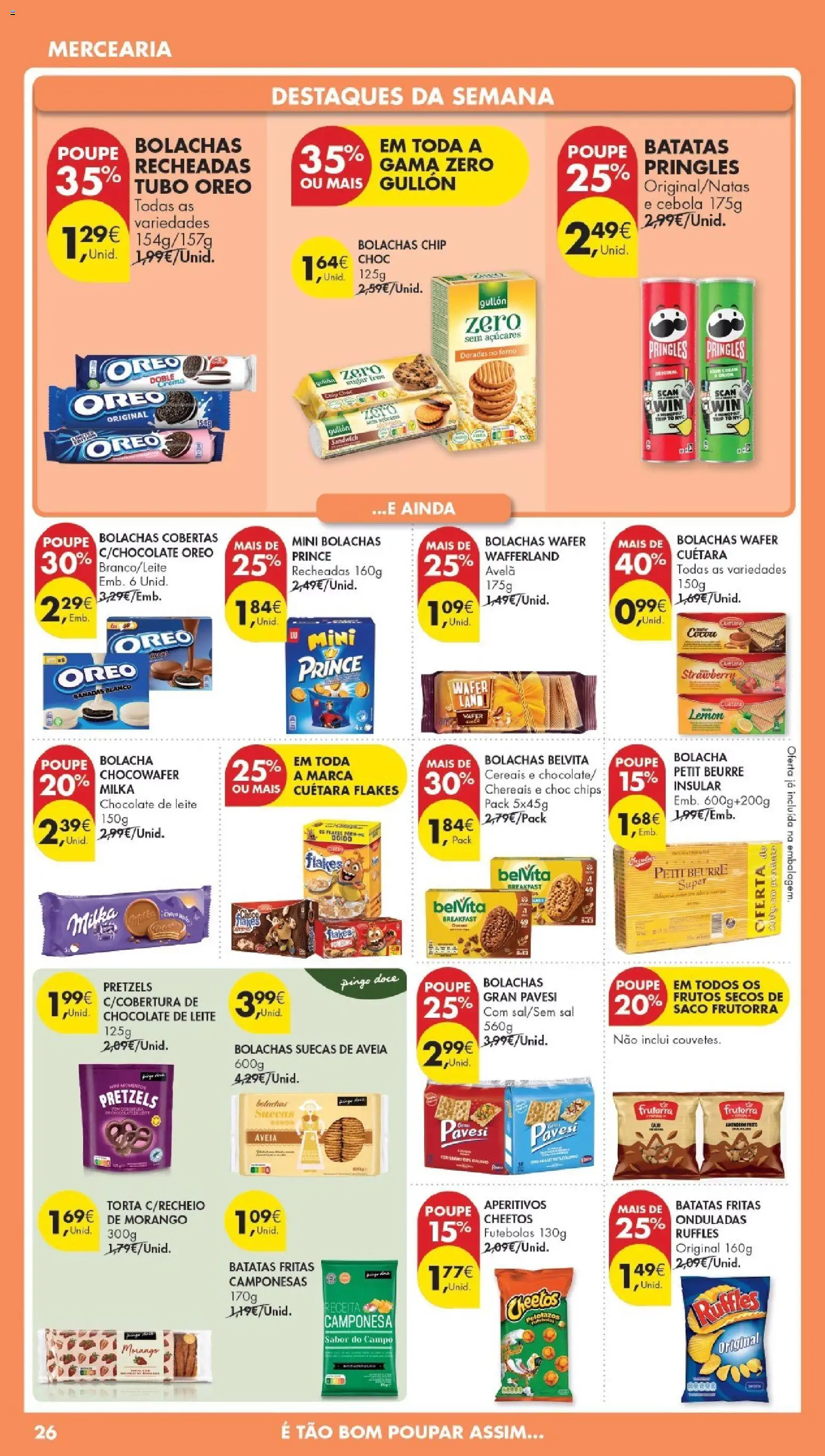 Pingo Doce Poupe Esta Semana Madeira │ válido de 31.03.2026 | Página: 26 | Produtos: Forno, Bolachas, Cebola, Cereais