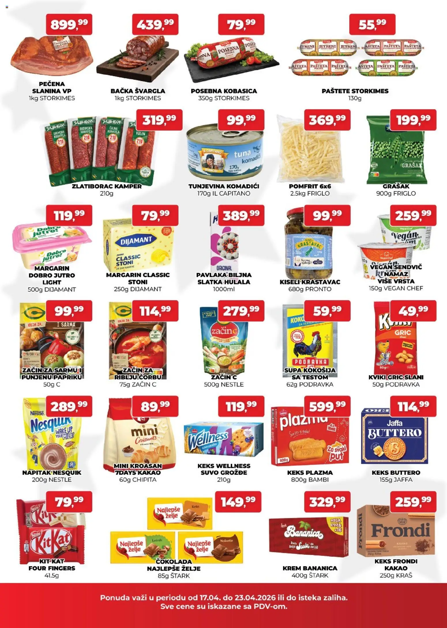 Plus Cash & Carry katalog - važi od 17.04.2026 | Strana: 2 | Proizvode: Pronto, Margarin, Pomfrit, Pašteta