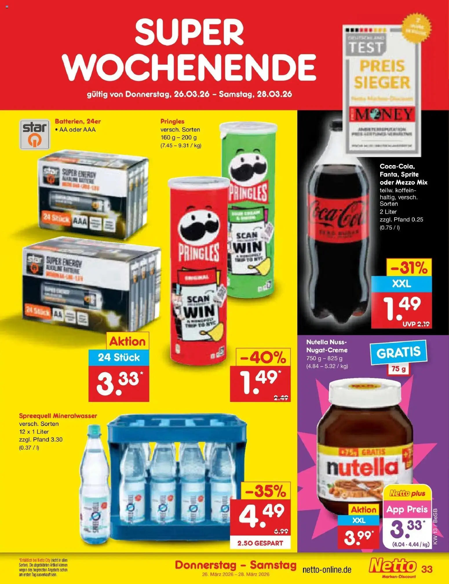 Netto Marken-Discount Prospekt Kremmen	 – gültig ab 23.03.2026 | Seite: 47 | Produkte: Mezzo mix, Sprite, Energy, Pringles