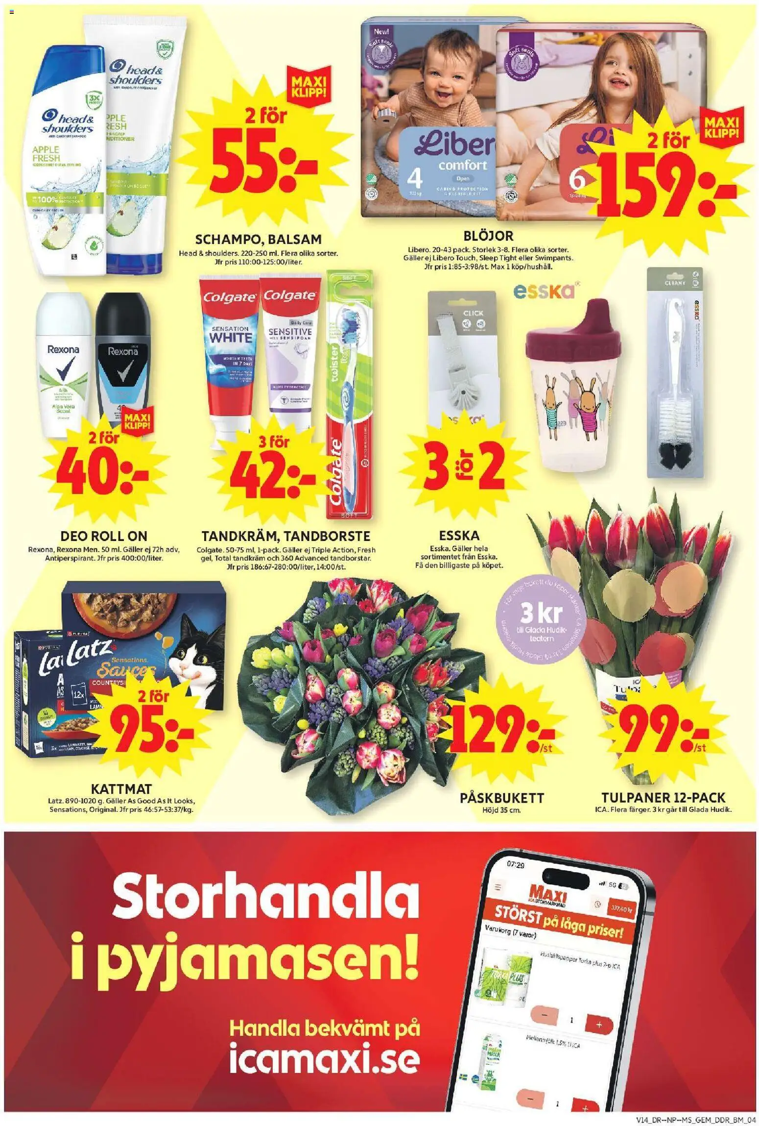 ICA Maxi reklamblad aktuell från 30.03.2026 | Sida: 12 | Produkter: Gem, Tandborste, Hushållspapper, Galler