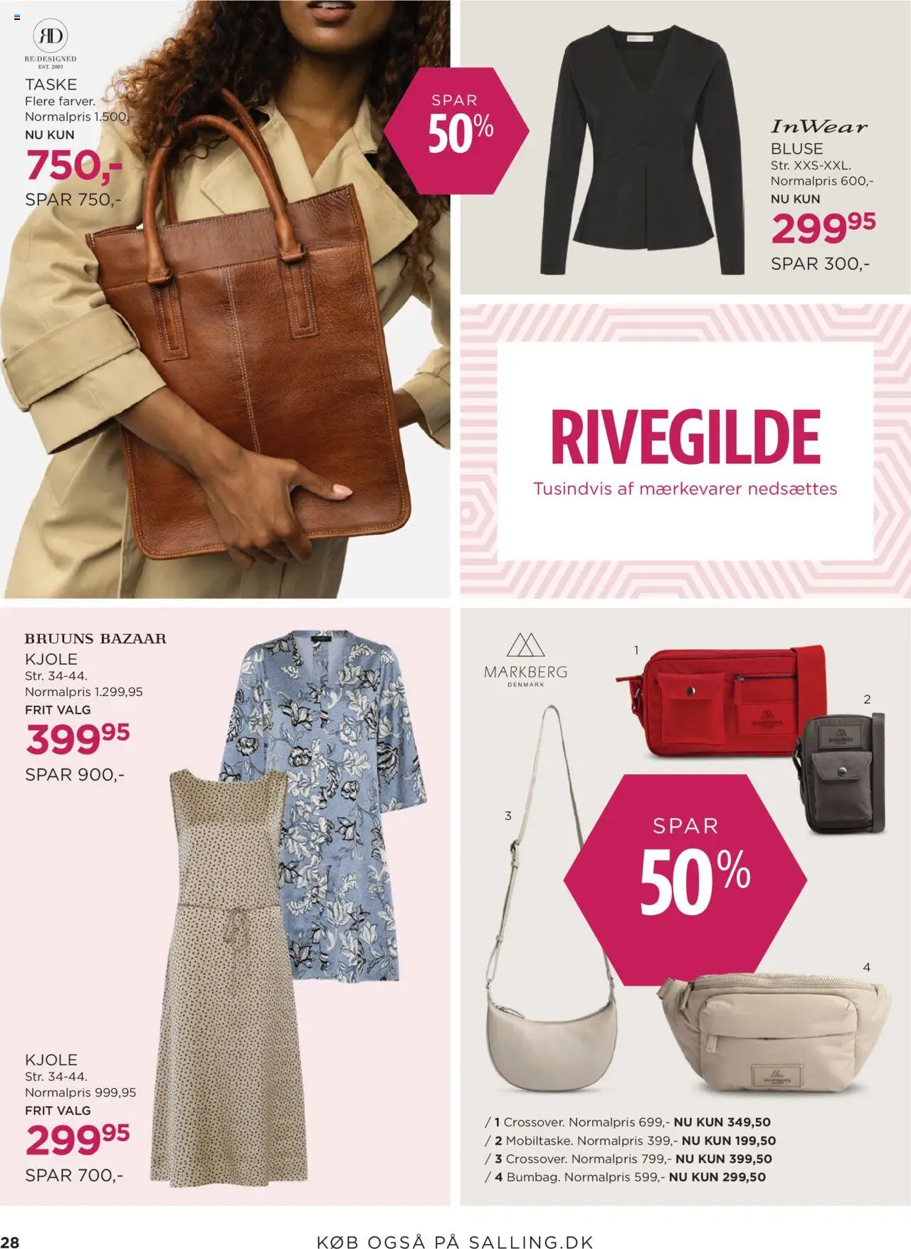 Salling tilbudsavis – gyldig fra 25.09.2025 | Side: 28 | Produkter: Taske, Kjole, Bluse