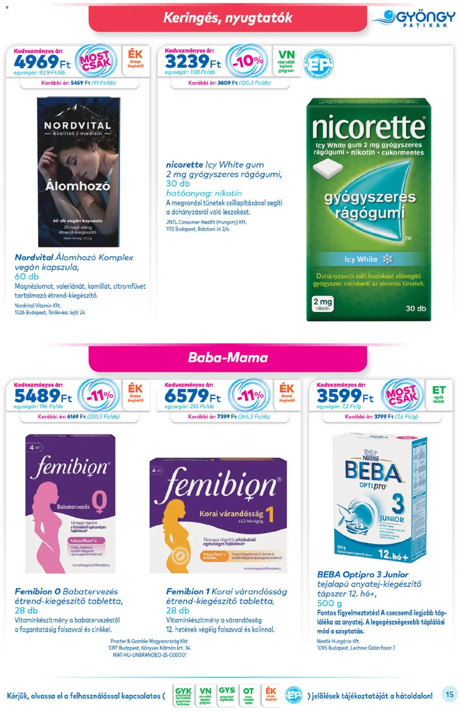 Gyöngy Patikák akciós ujság - amely érvényes a következő dátumtól: 01.03.2026 | Oldal: 15 | Termékek: Rágógumi, Vegán