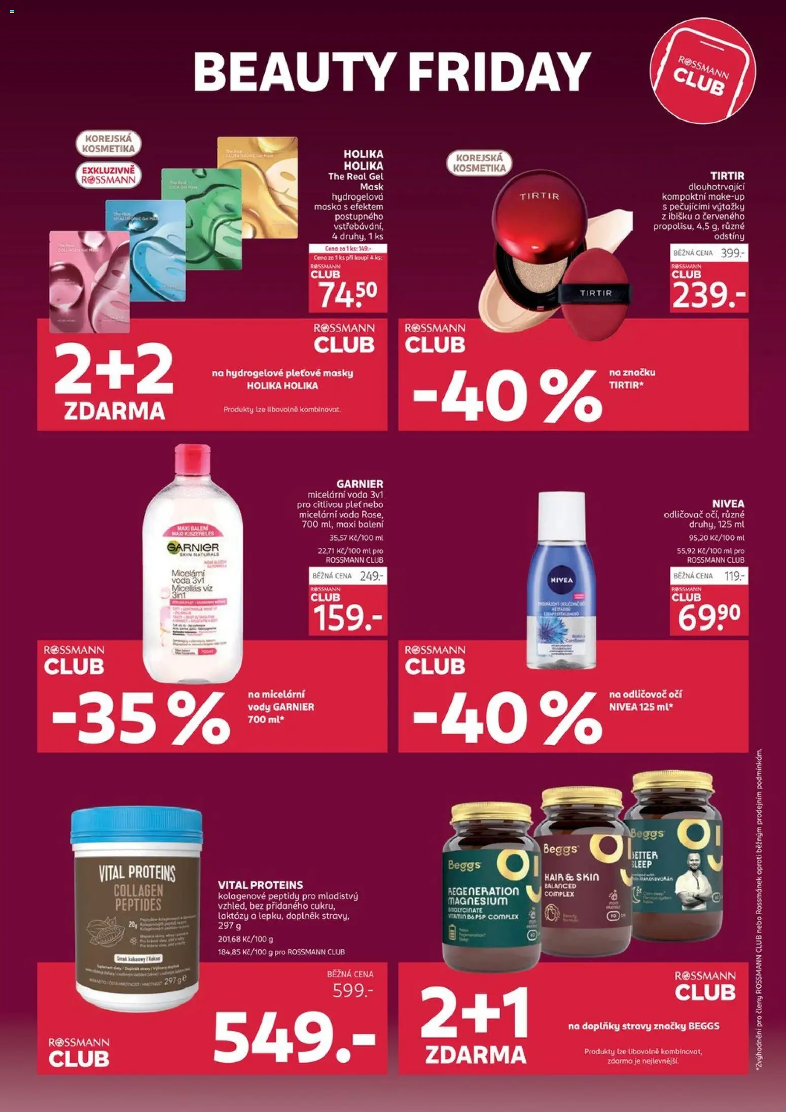 Rossmann Black Friday od 28.11.2025 | Strana: 3 | Produkty: Voda, Nivea, Pleťové masky, Make-up