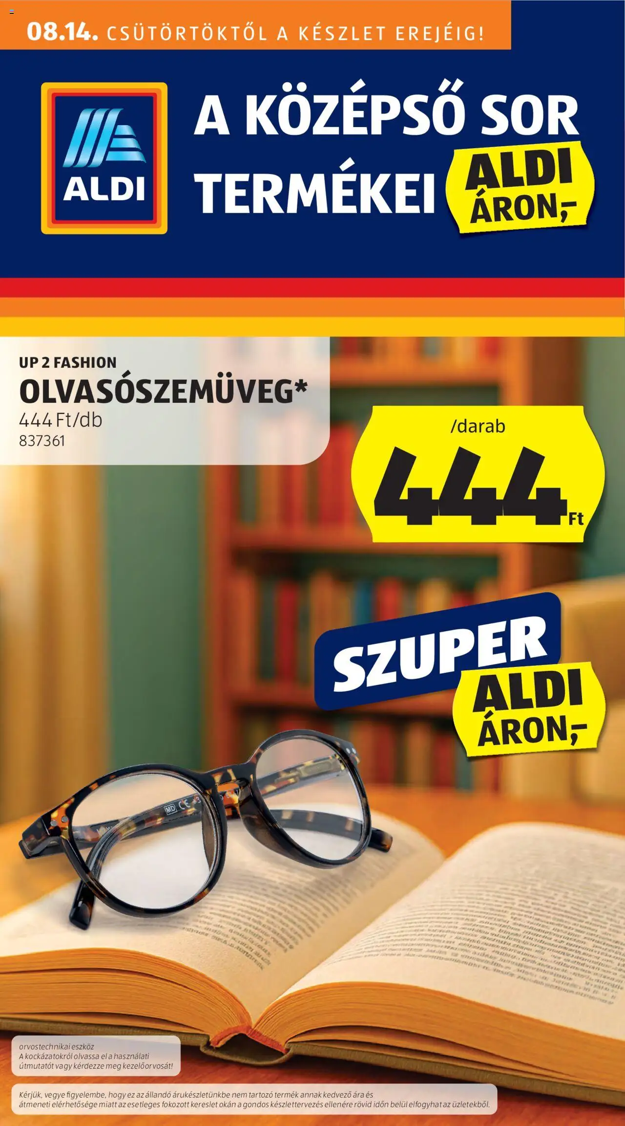 Aldi akciós ujság - amely érvényes a következő dátumtól: 14.08.2025 | Oldal: 1 | Termékek: Sör