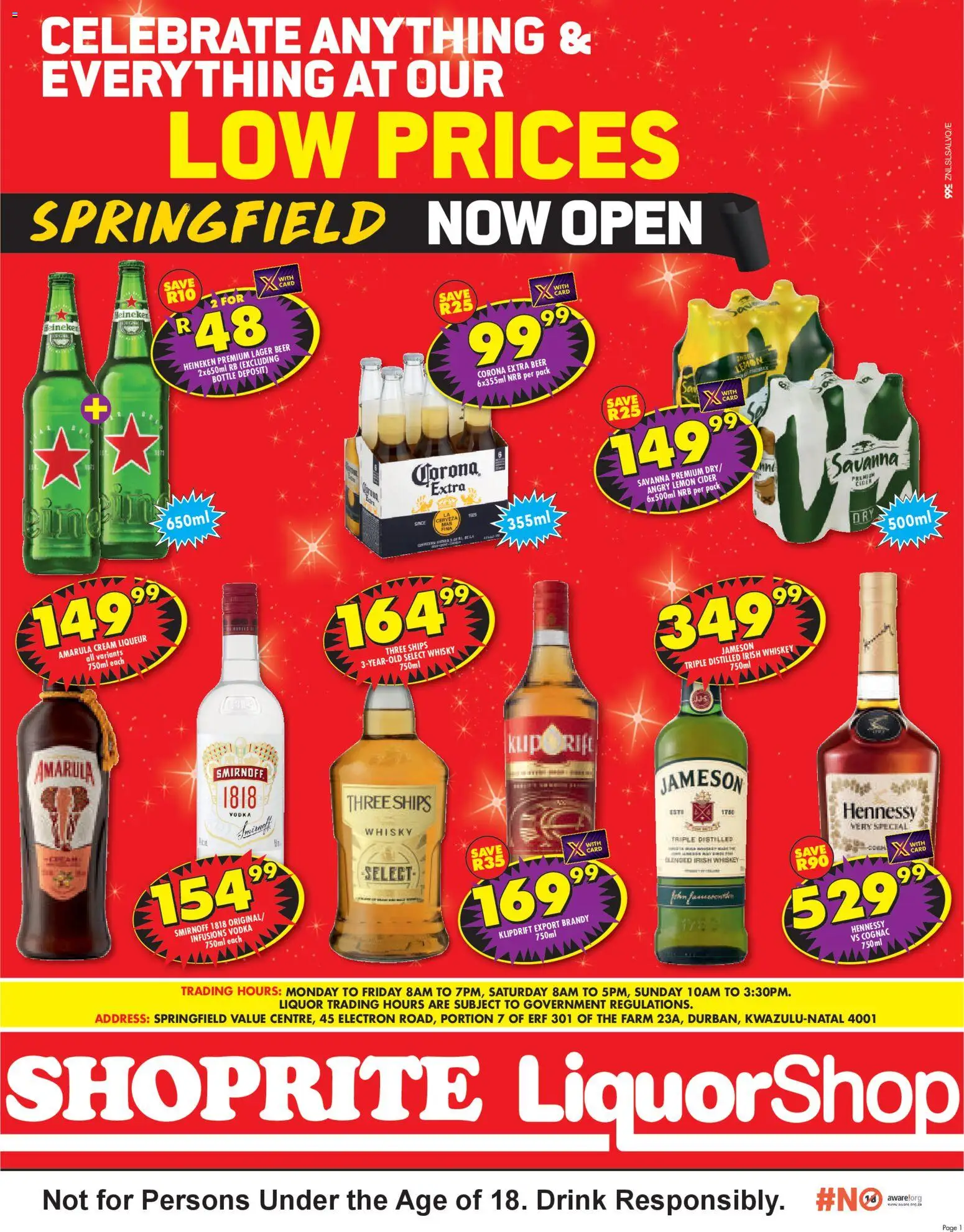 New Shoprite catalogue – valid from 02.03.2026 | Page: 1 | Products: Cider, Beer, Cream, Whiskey