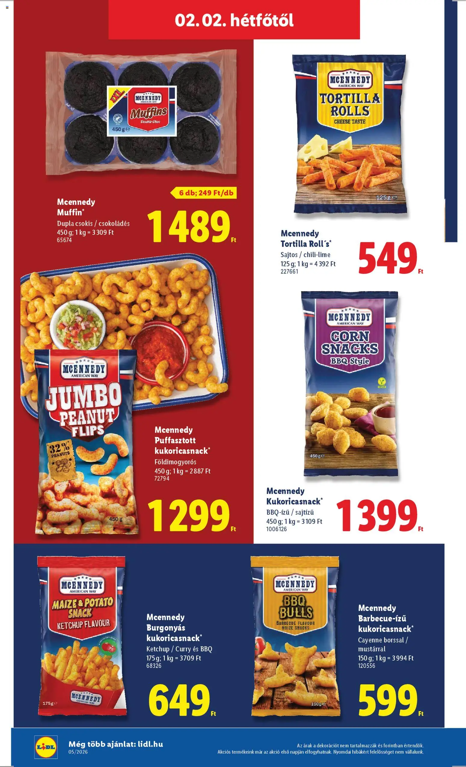 Lidl akciós ujság - amely érvényes a következő dátumtól: 29.01.2026 | Oldal: 52 | Termékek: Tortilla, Muffin, Ketchup