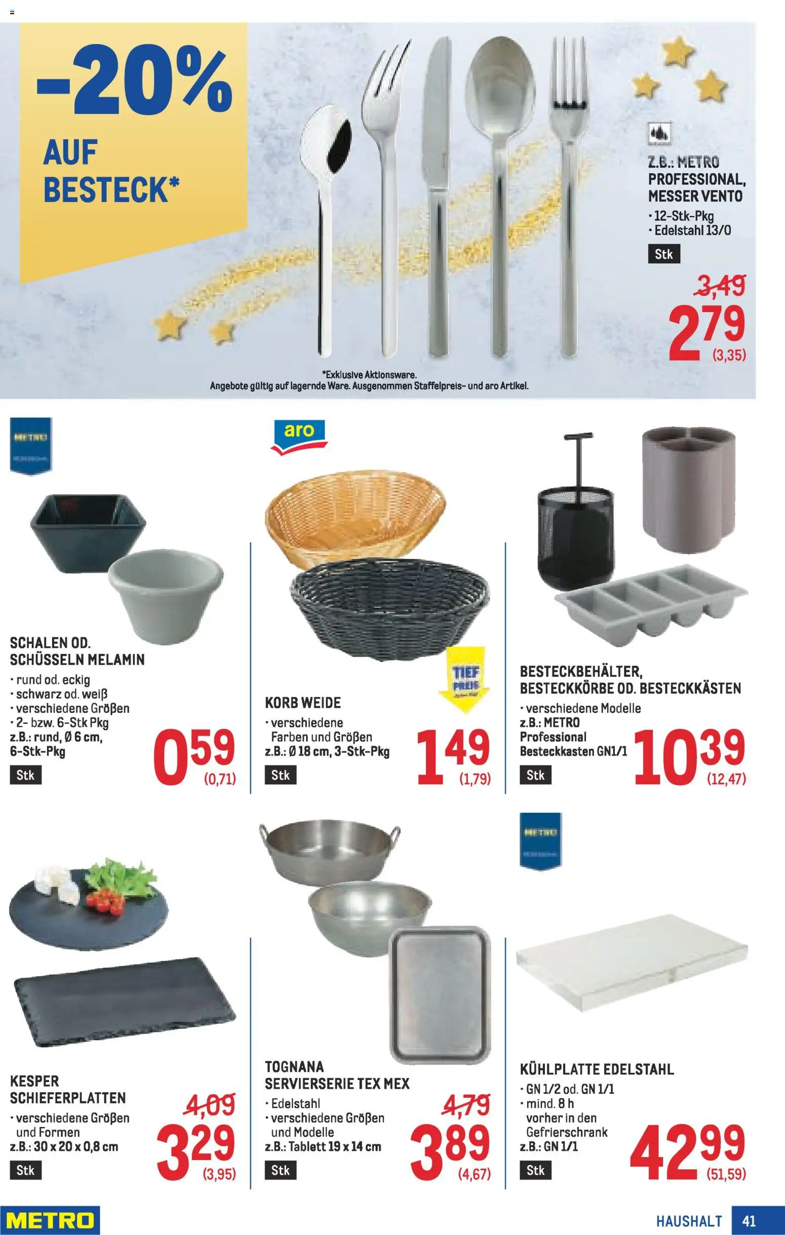 Metro angebote Profi gültig ab 13.11.2025 | Seite: 41 | Produkte: Gefrierschrank, Korb